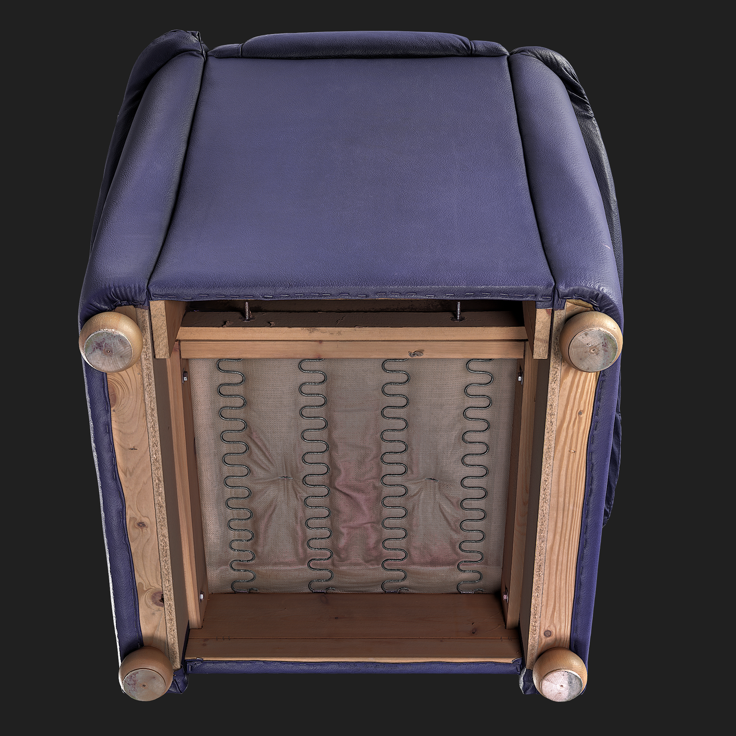 3D Purple Leather Armchair