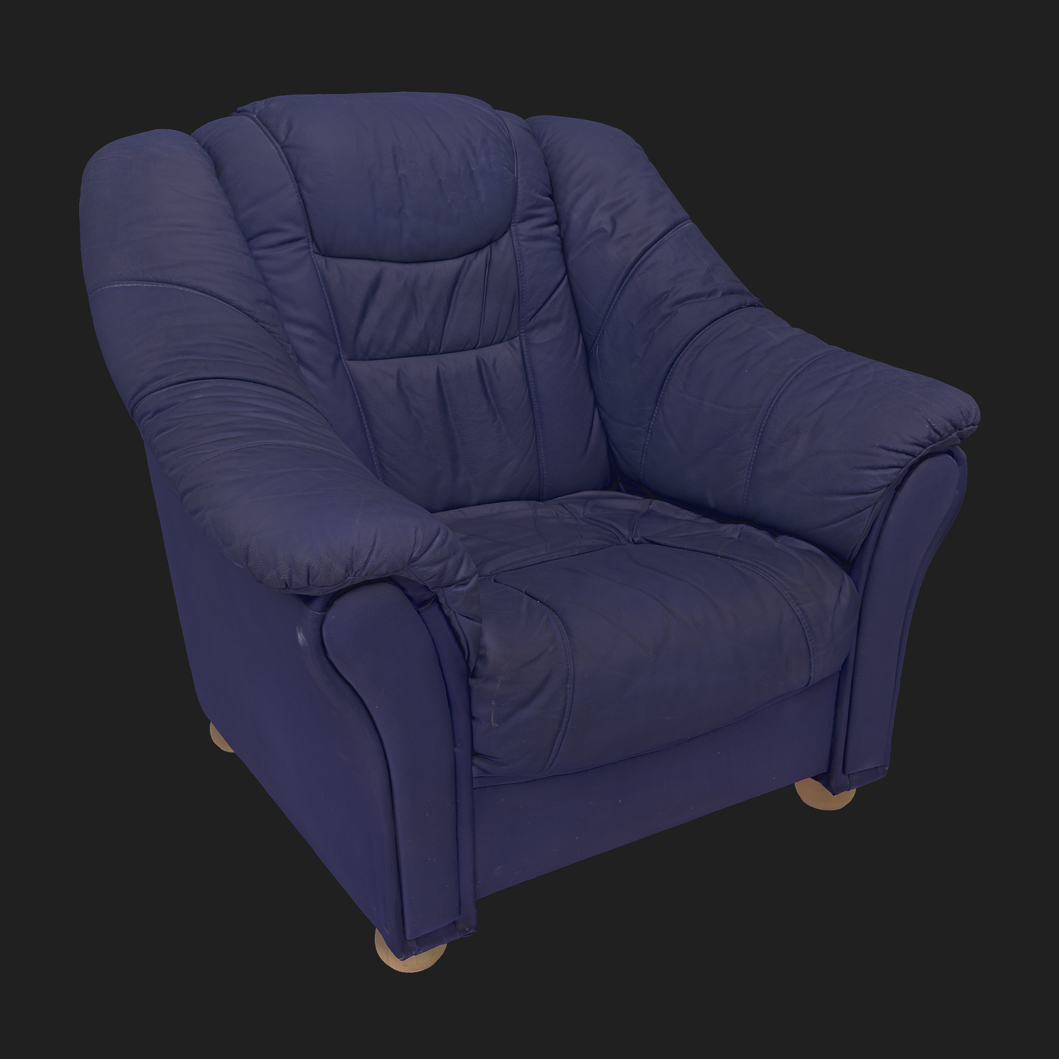 3D Purple Leather Armchair
