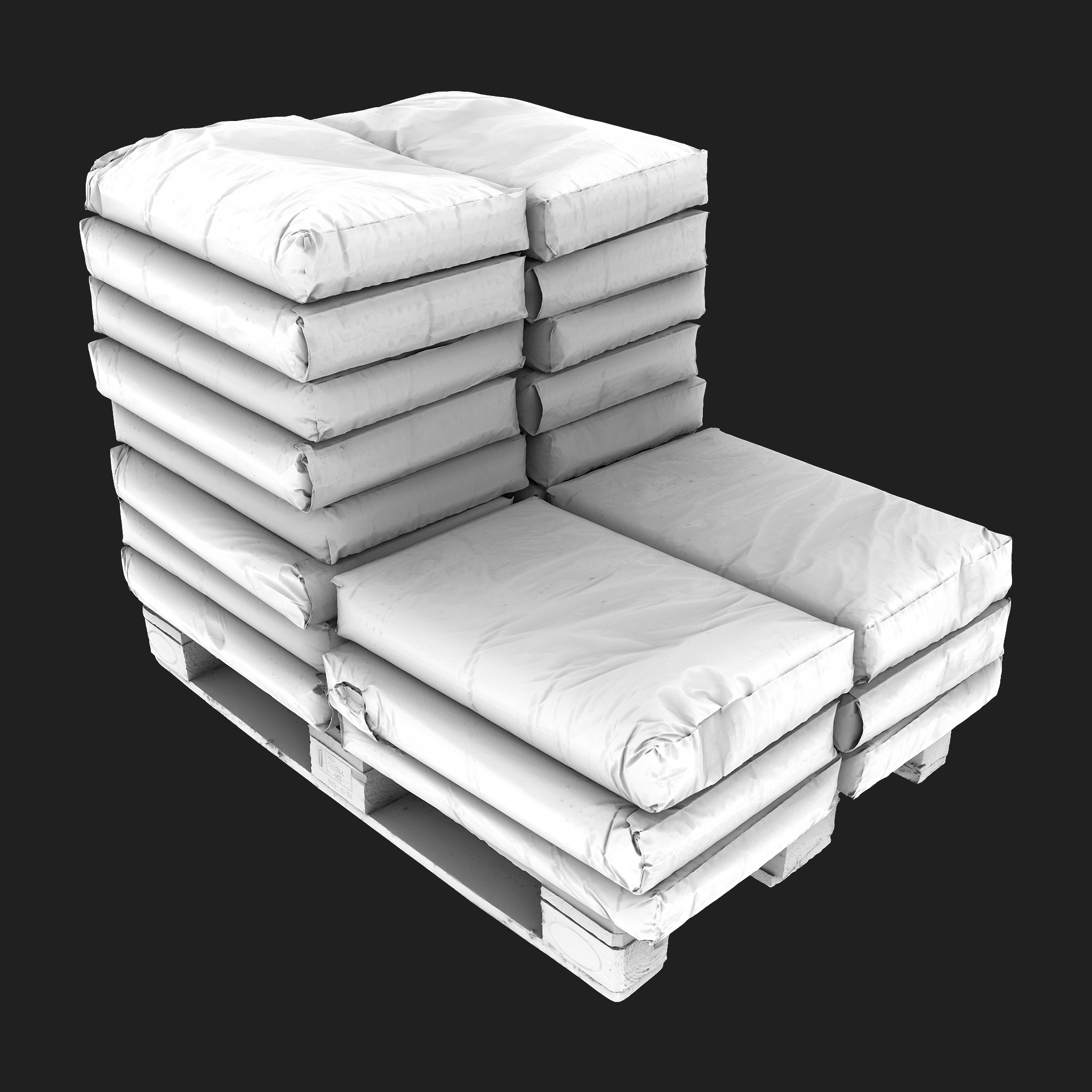 3D Plaster Sack Pallet
