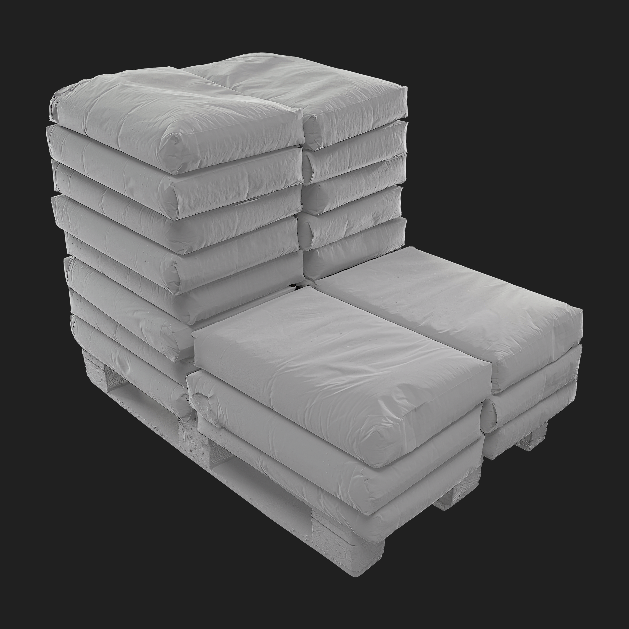 3D Plaster Sack Pallet