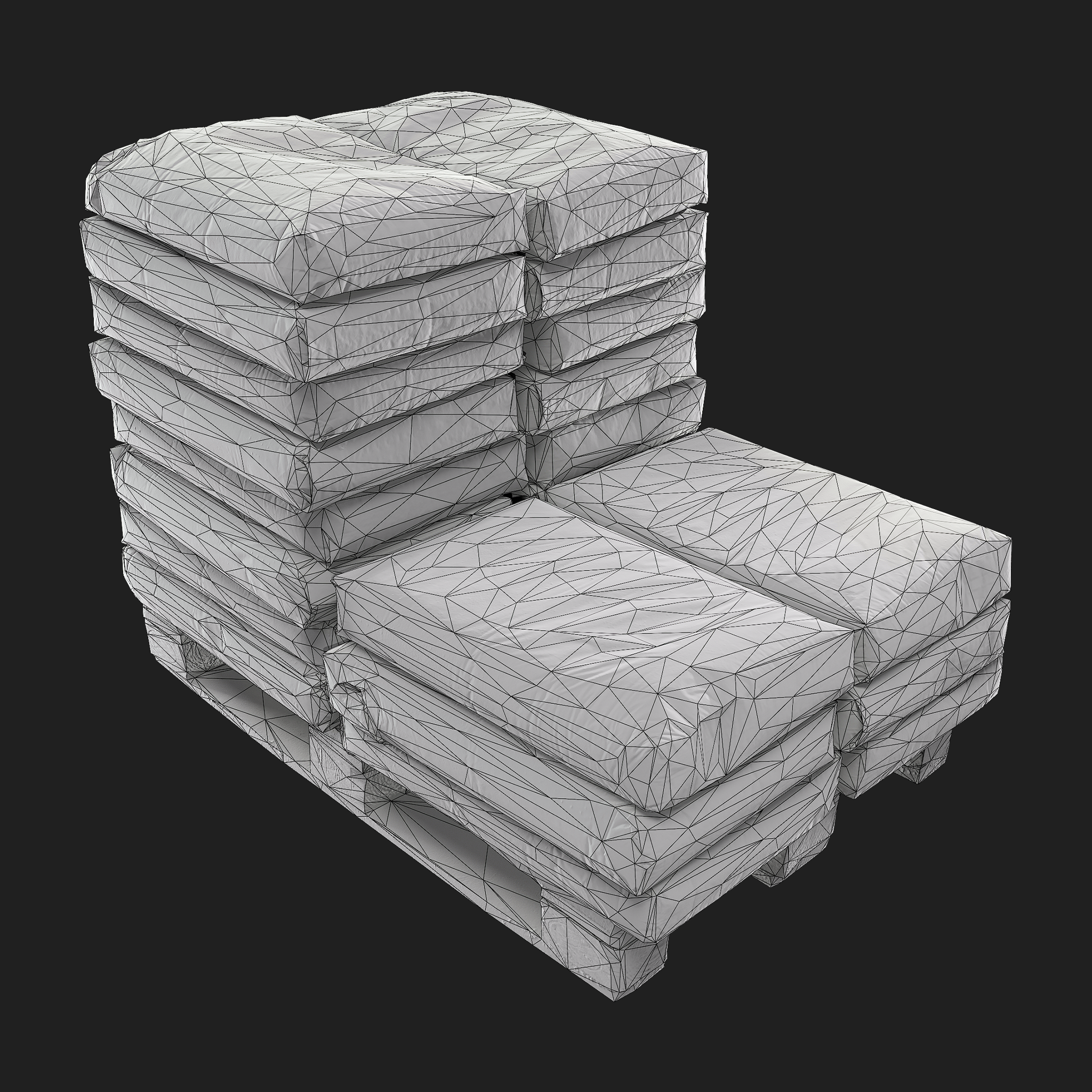 3D Plaster Sack Pallet