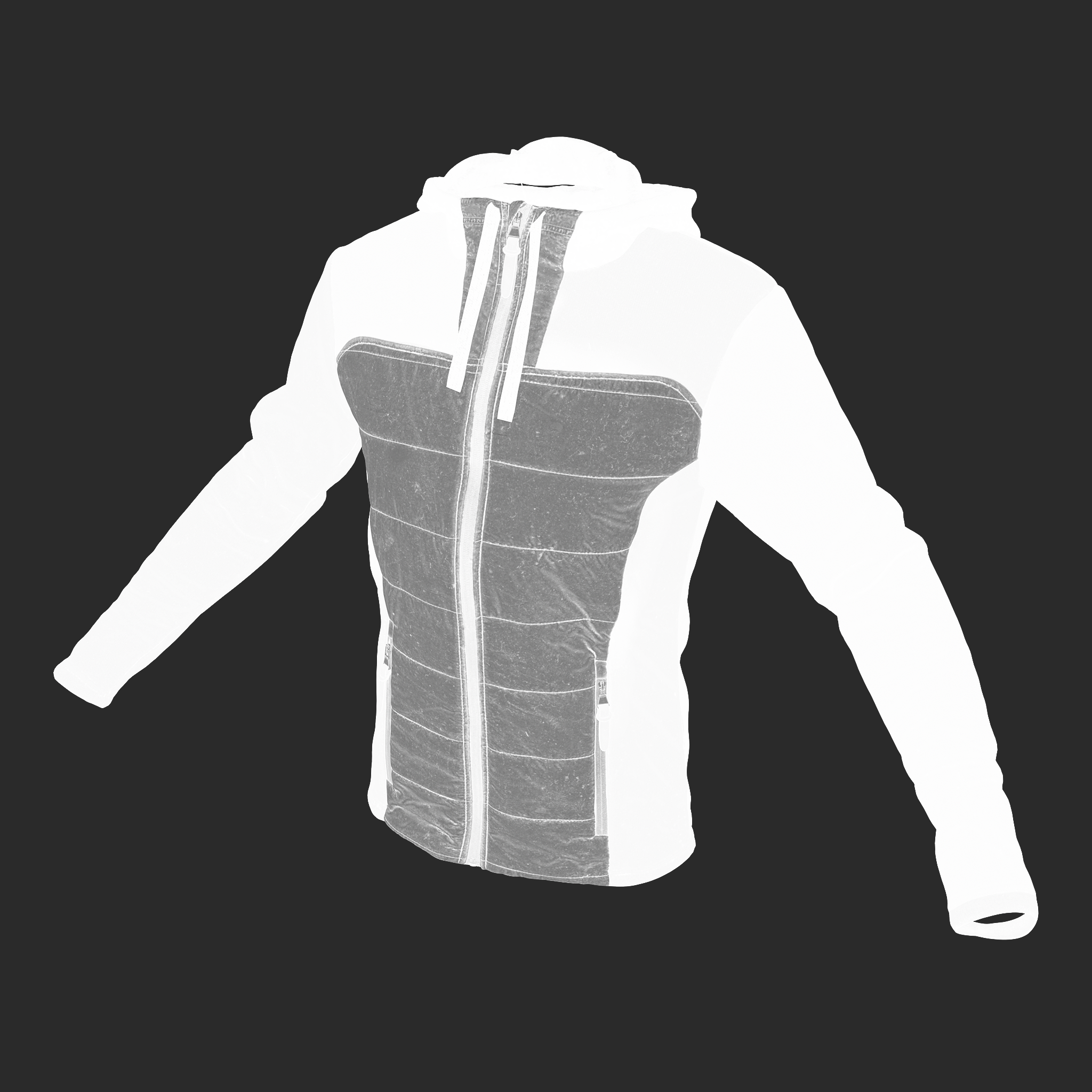 3D Model Winter Sport Jacket roughness