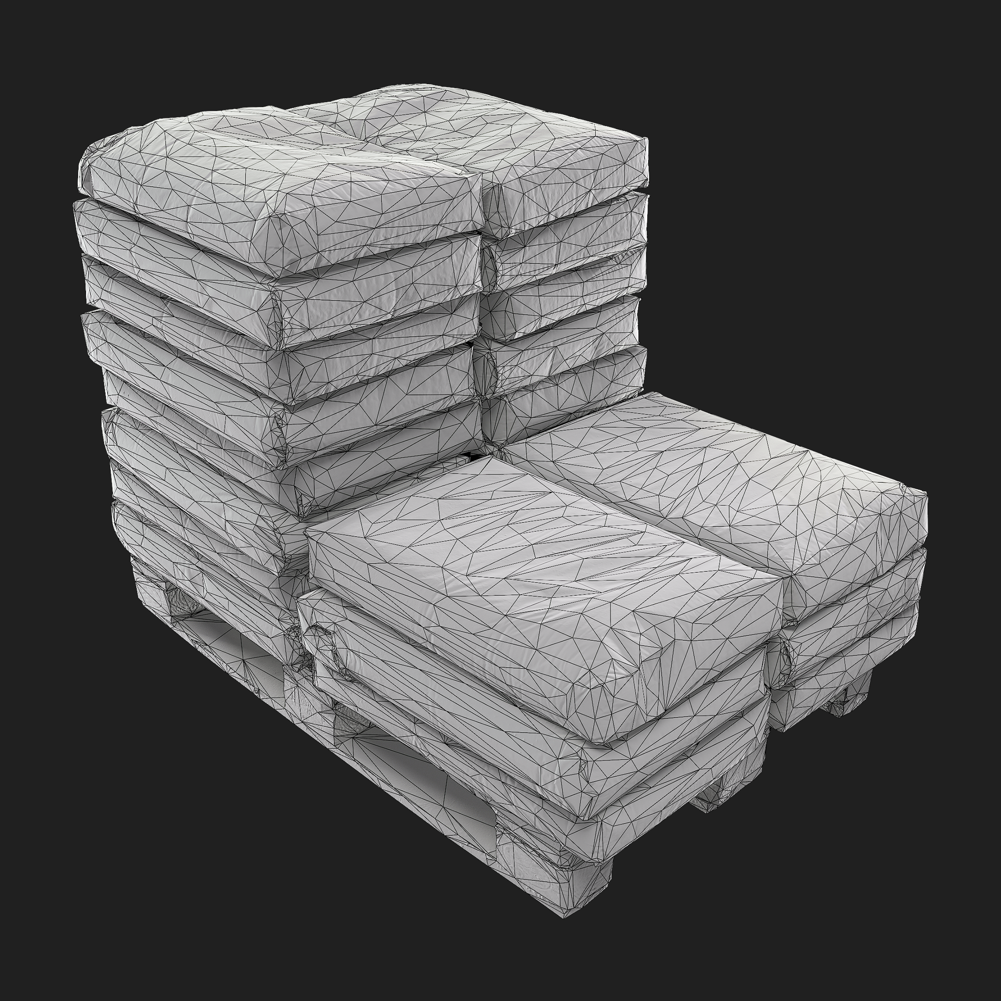 3D Plaster Sack Pallet