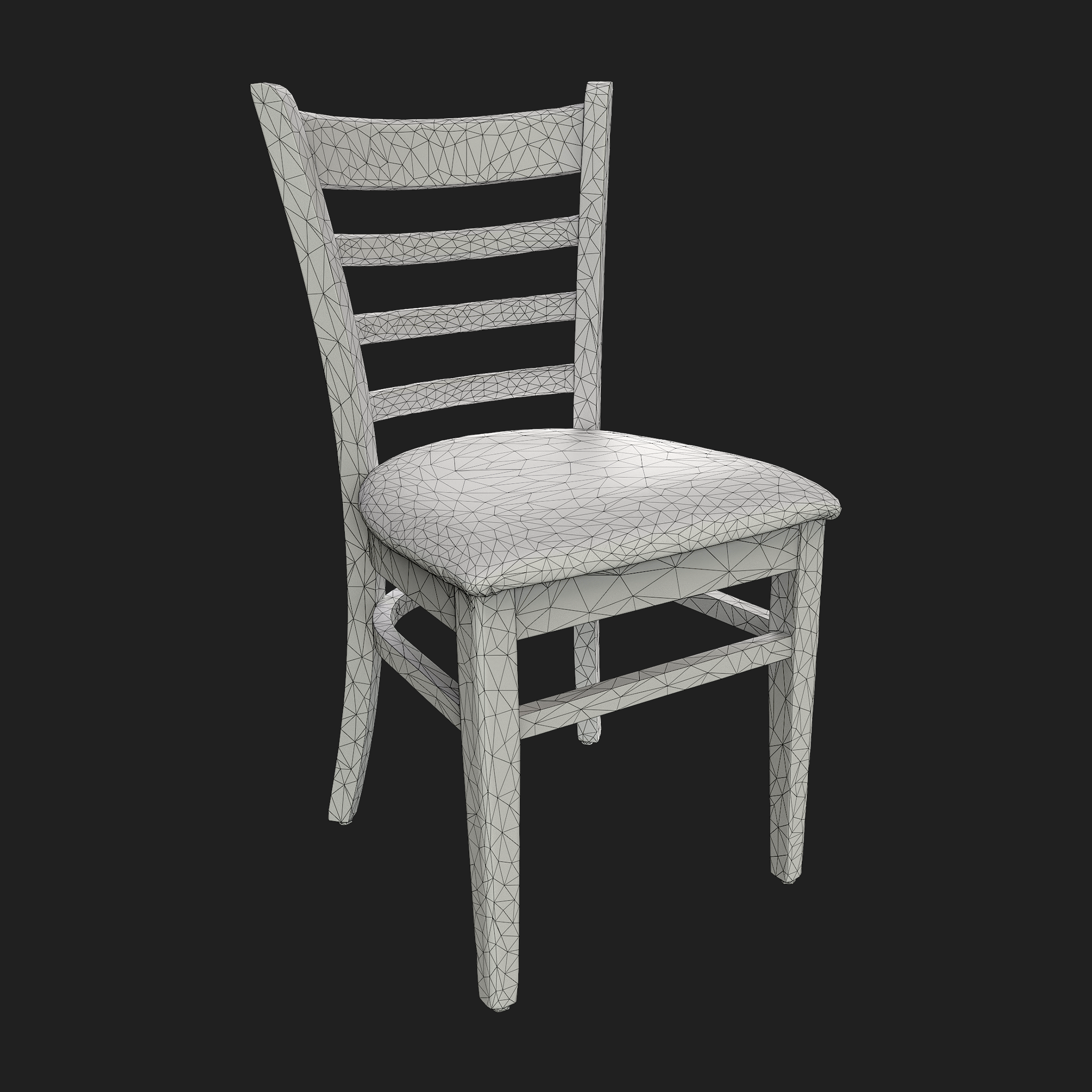 3D Furniture: Brown Wooden Chair