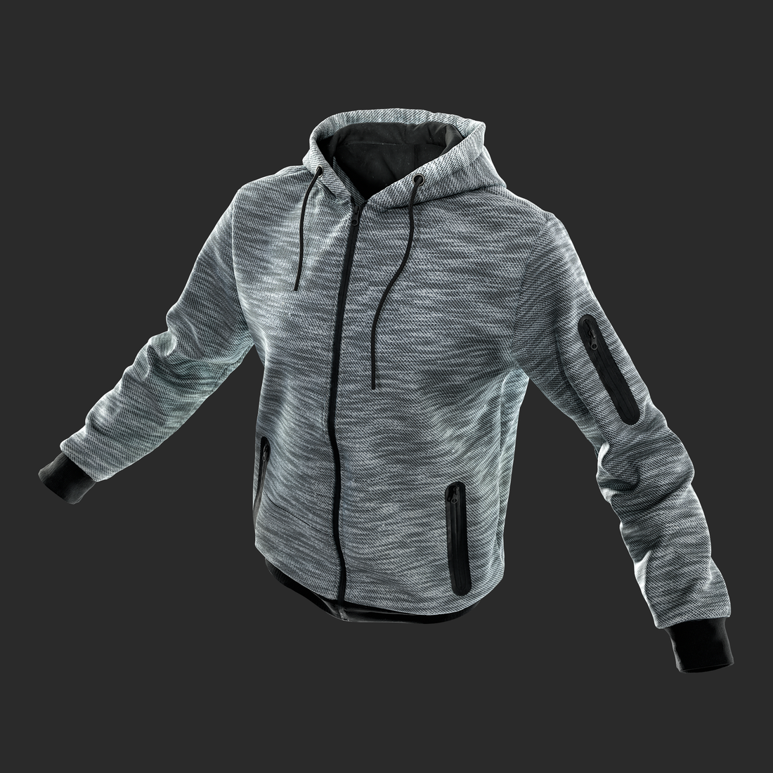 3D Zip Hoodie