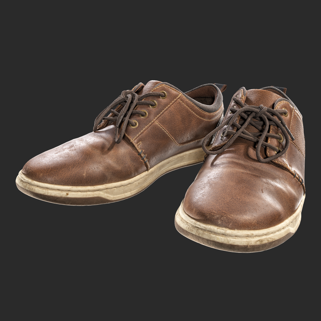 3D Model of Oxford Brown Shoes