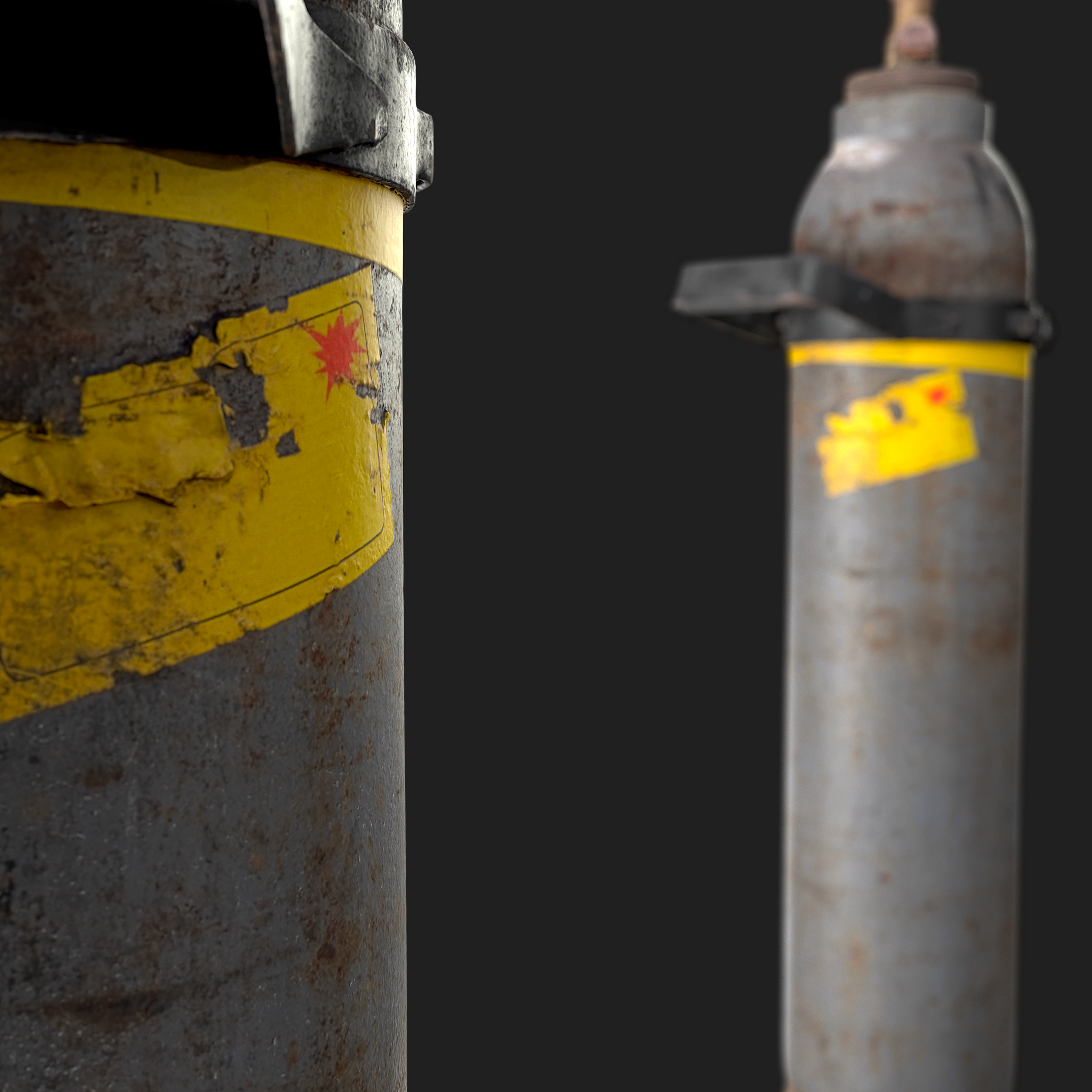 3D Nitrogenium Gas Bottle