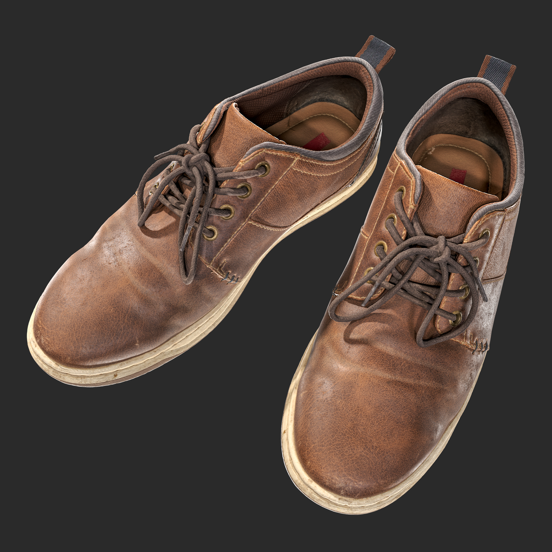 3D Oxford Brown Shoes