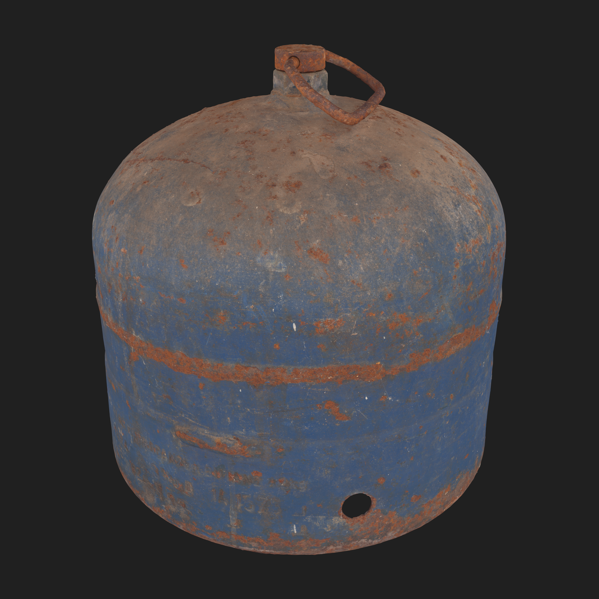 3D Blue Small Gas Bottle