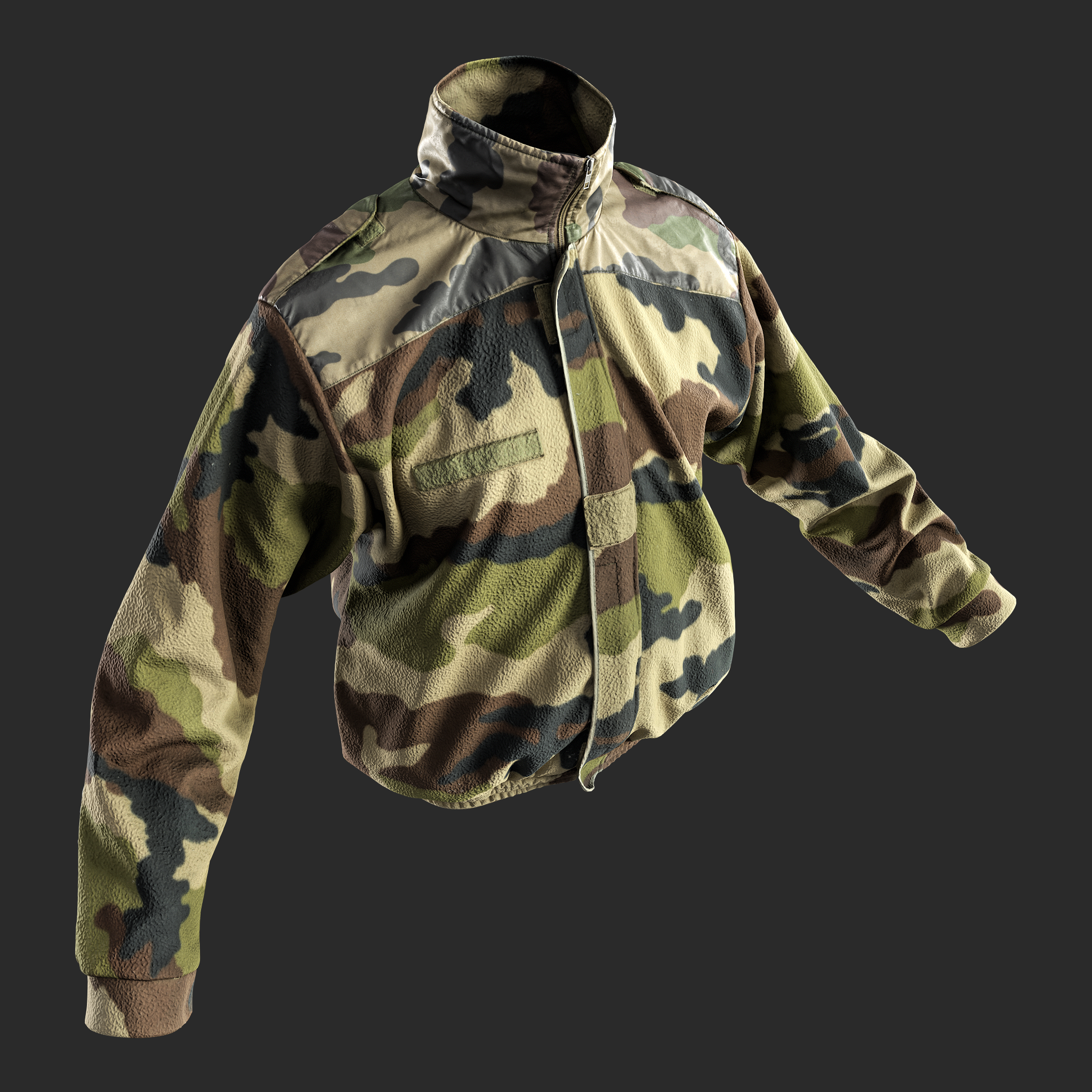 3D Model French Foreign Legion Jacket front right