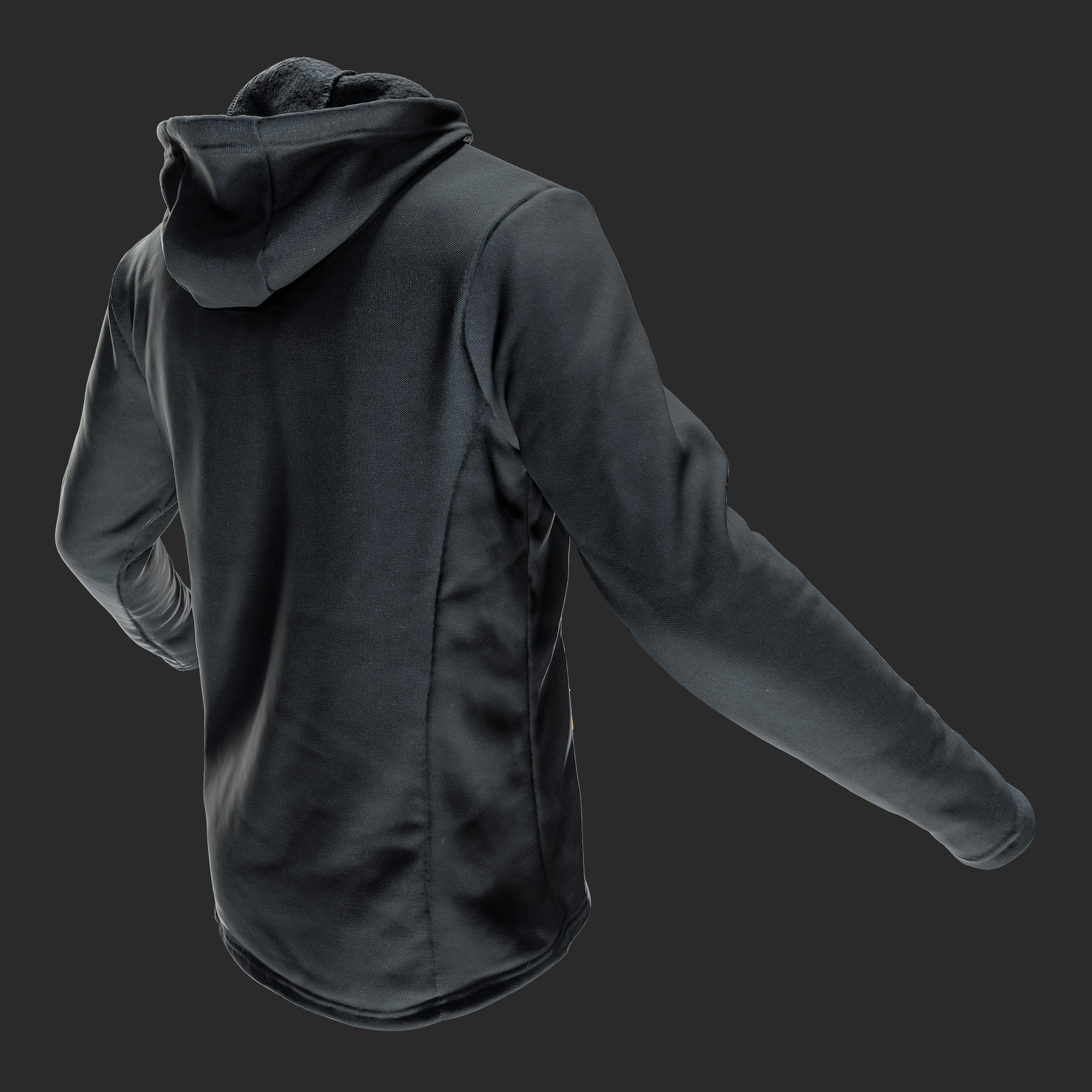 3D Model Winter Sport Jacket back right