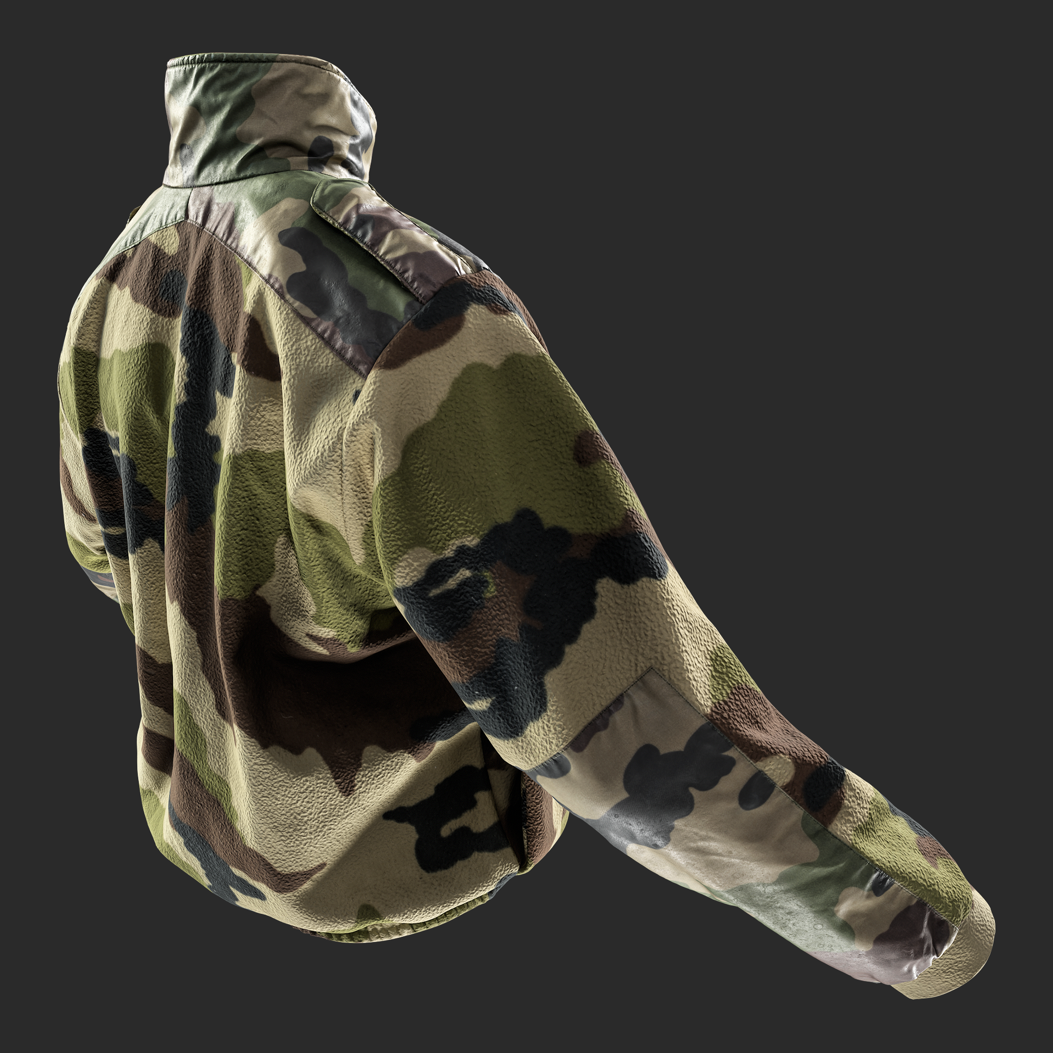 3D Model French Foreign Legion Jacket back right