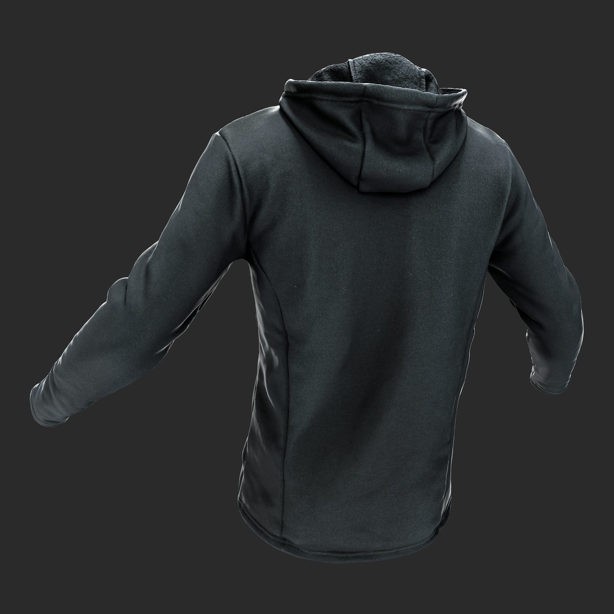 3D Model Winter Sport Jacket back