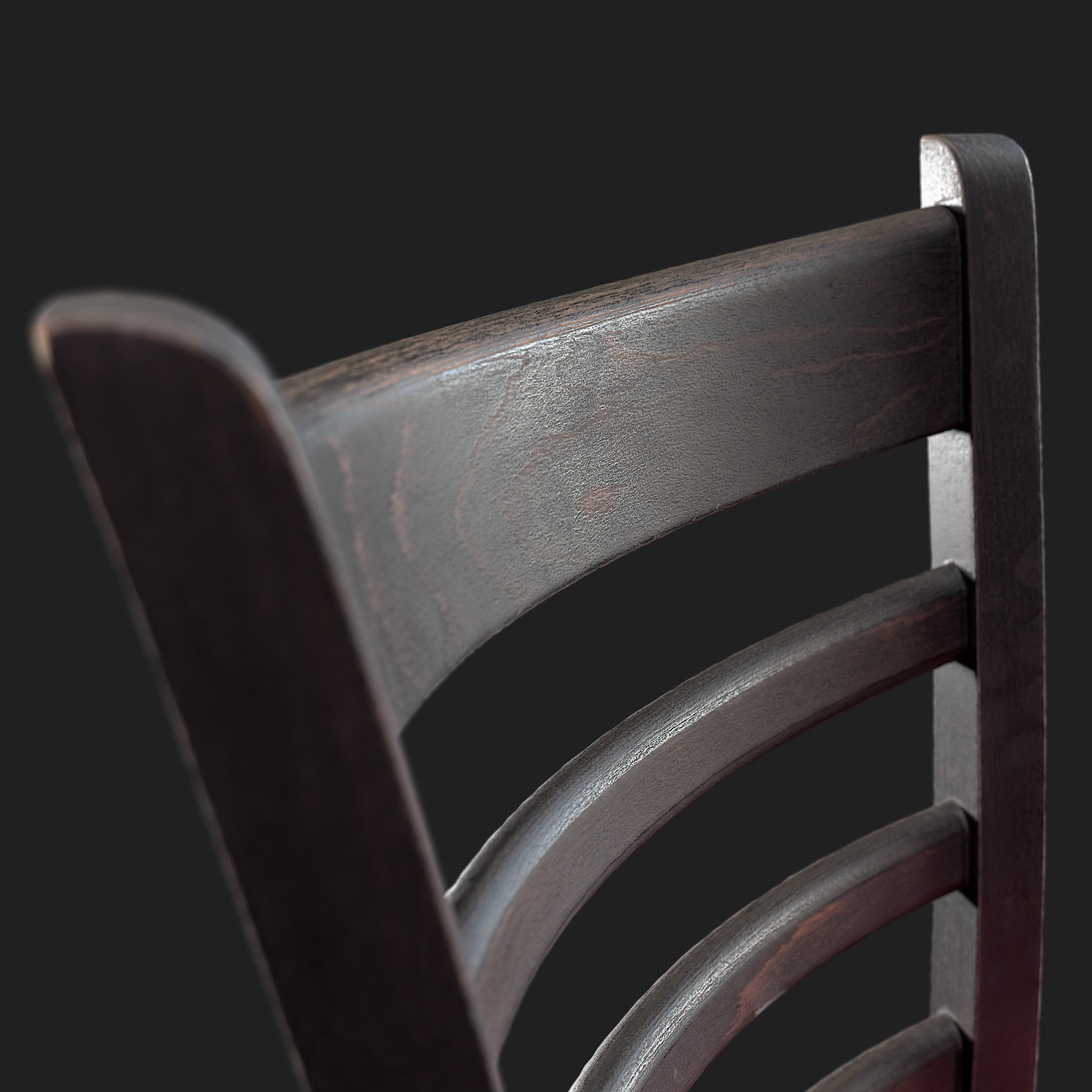 3D Furniture: Brown Wooden Chair