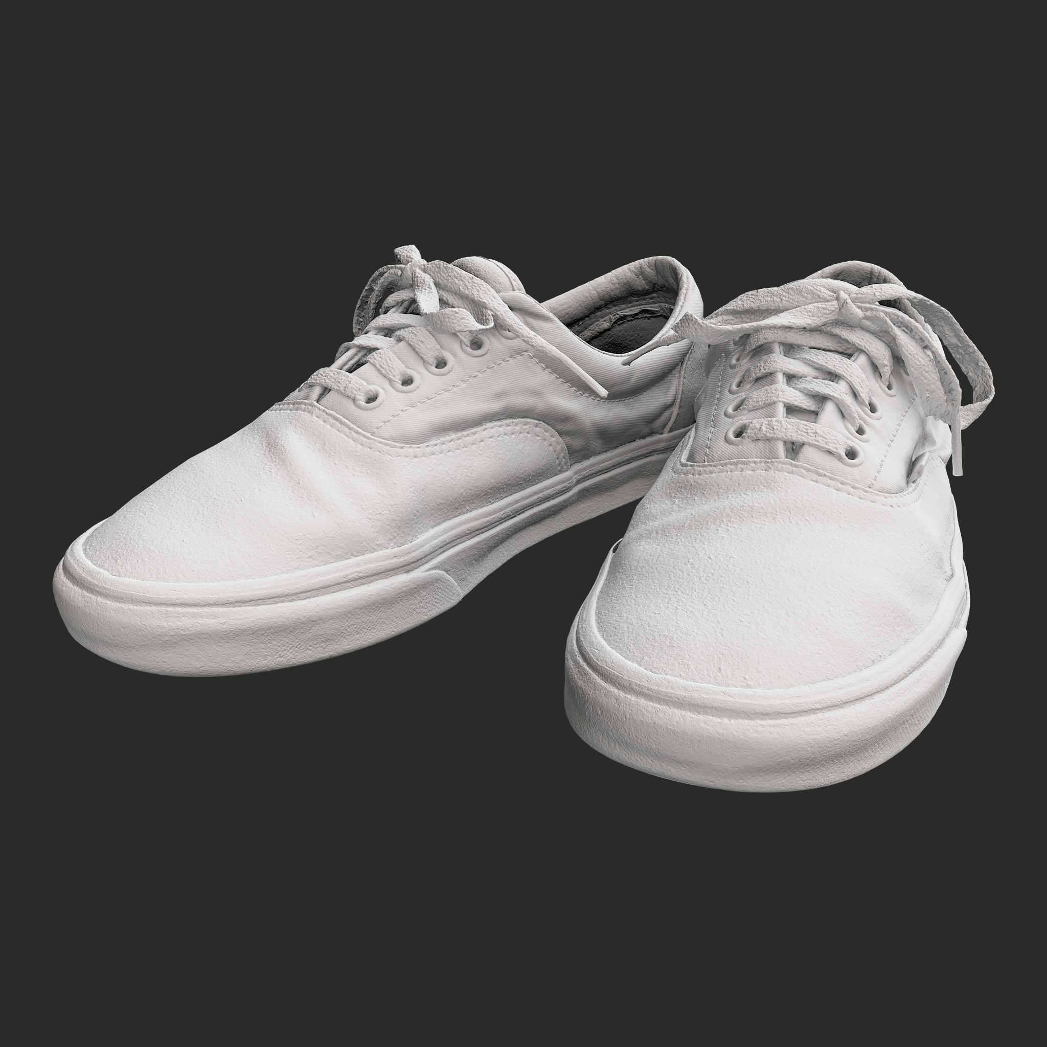 3D model Mens skateboarding sneakers front clay