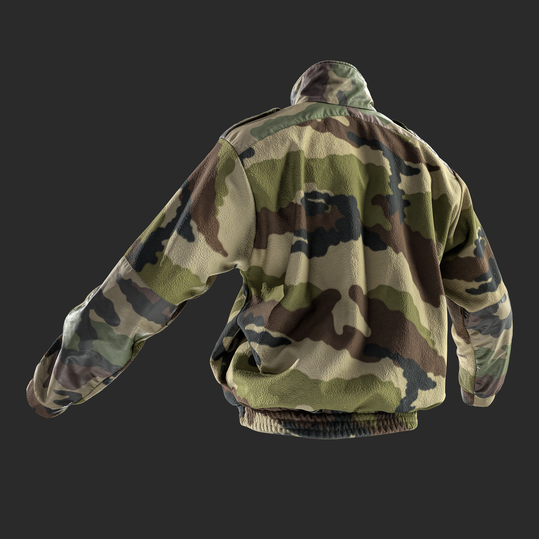 3D Model French Foreign Legion Jacket back left