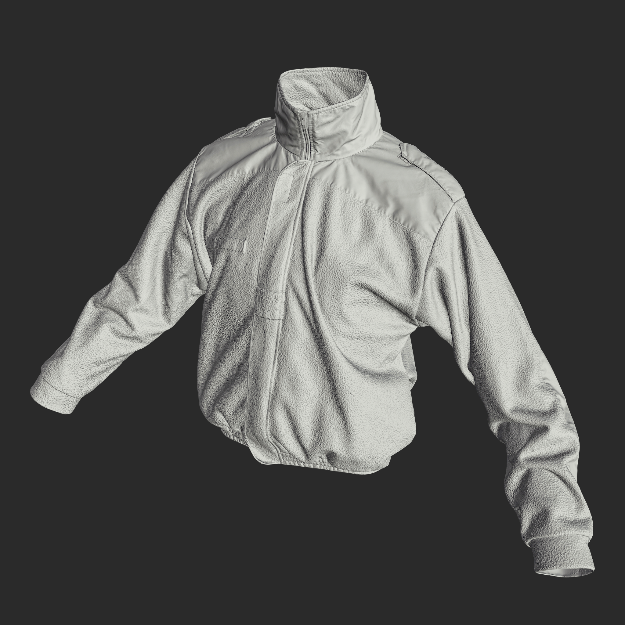 3D Model French Foreign Legion Jacket clay