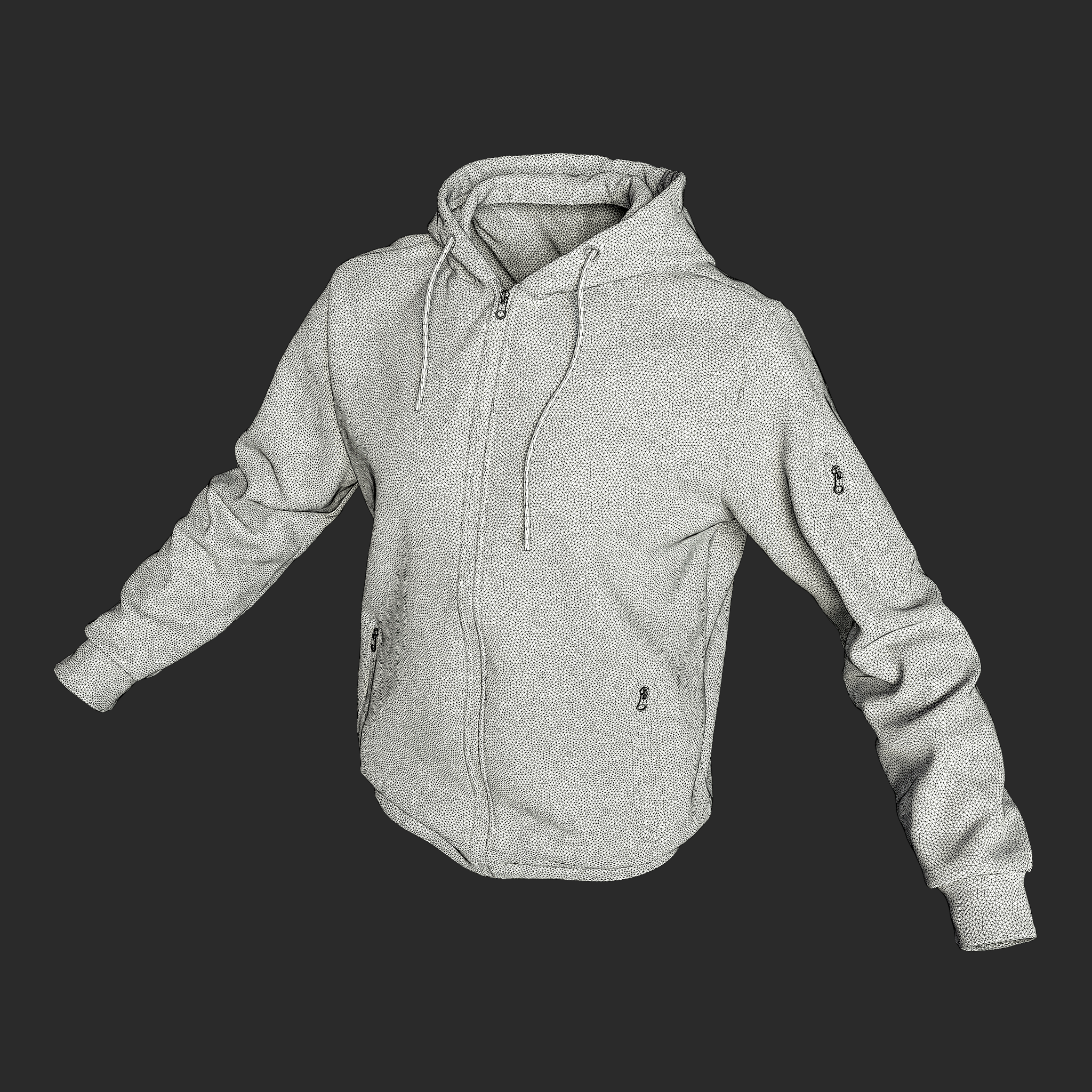 3D Zip Hoodie