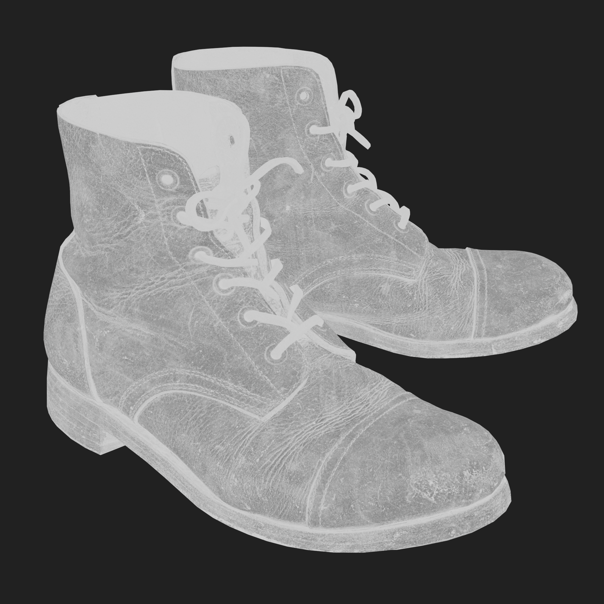 3D Model of UK Army Boots roughness