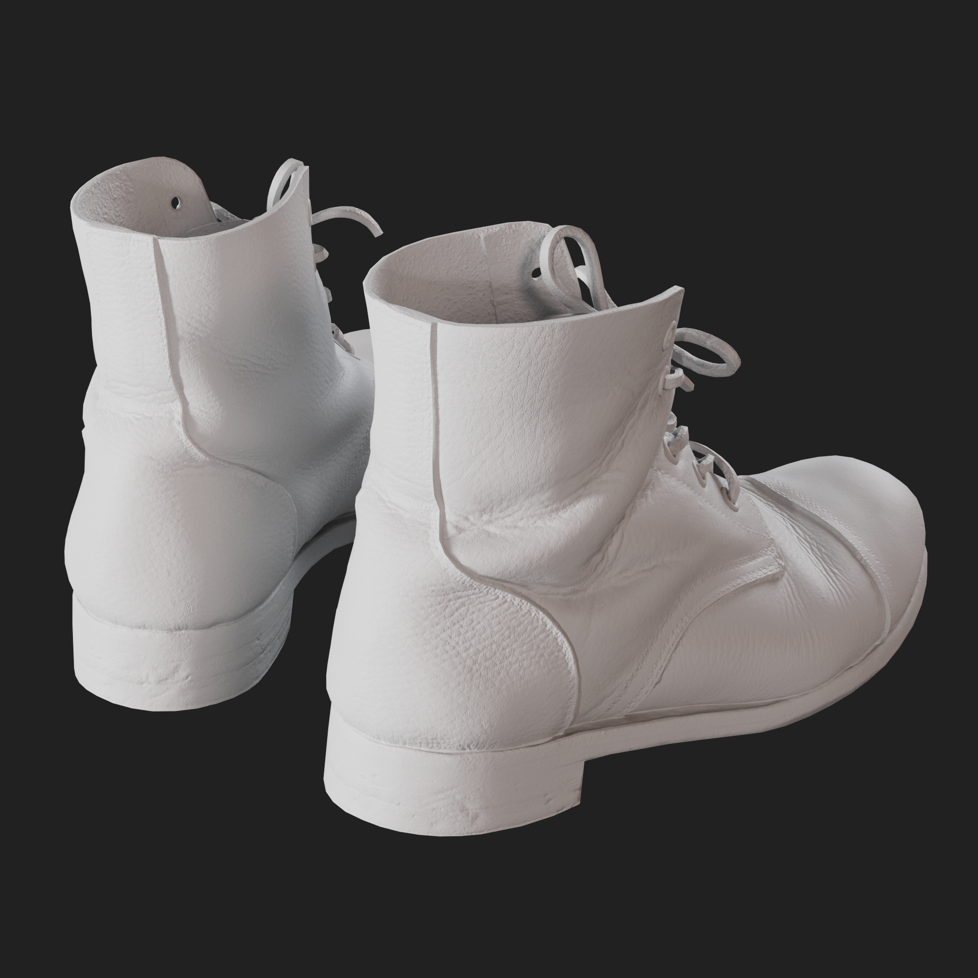 3D Model of UK Army Boots clay
