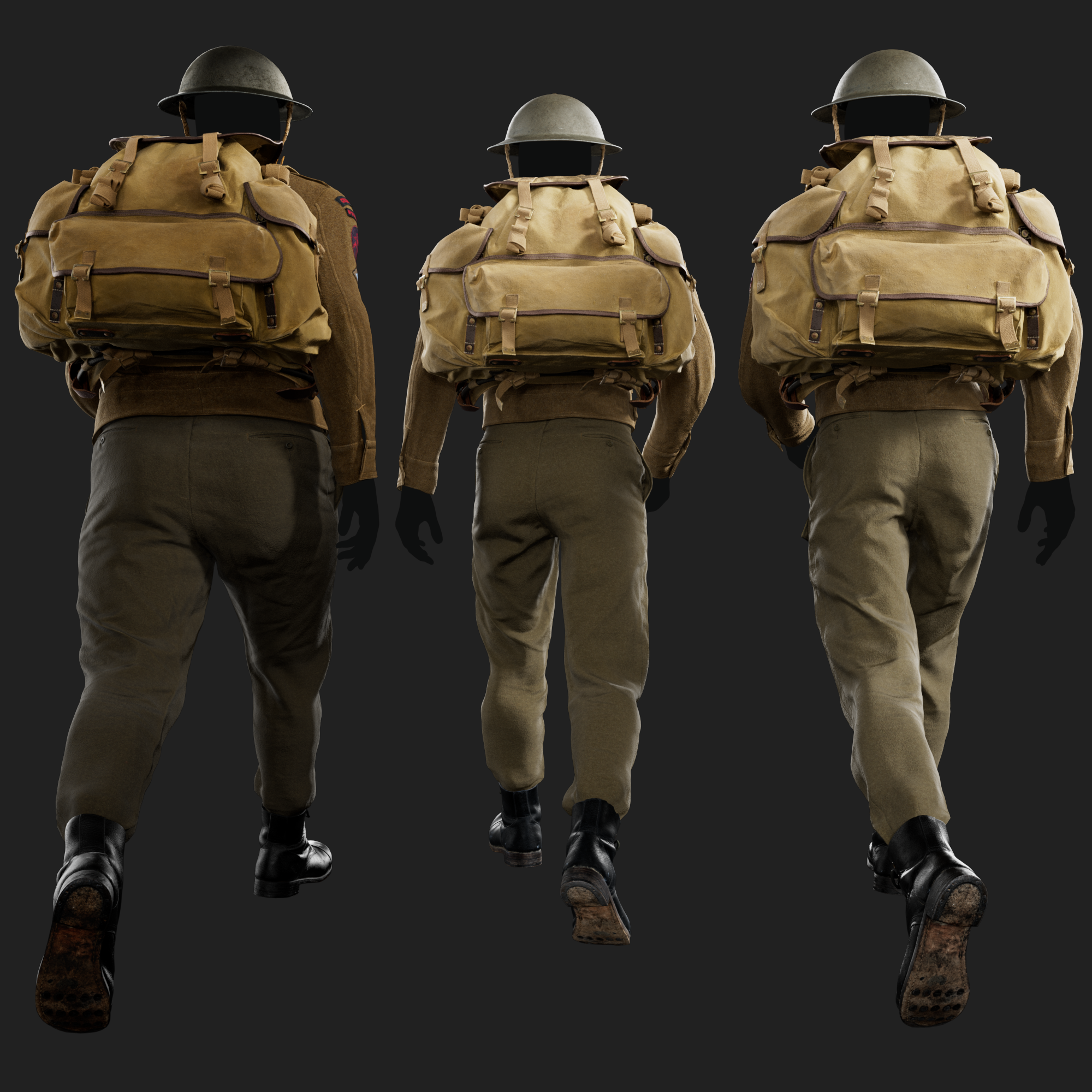 3D Battledress P37 with Commando Bergen back