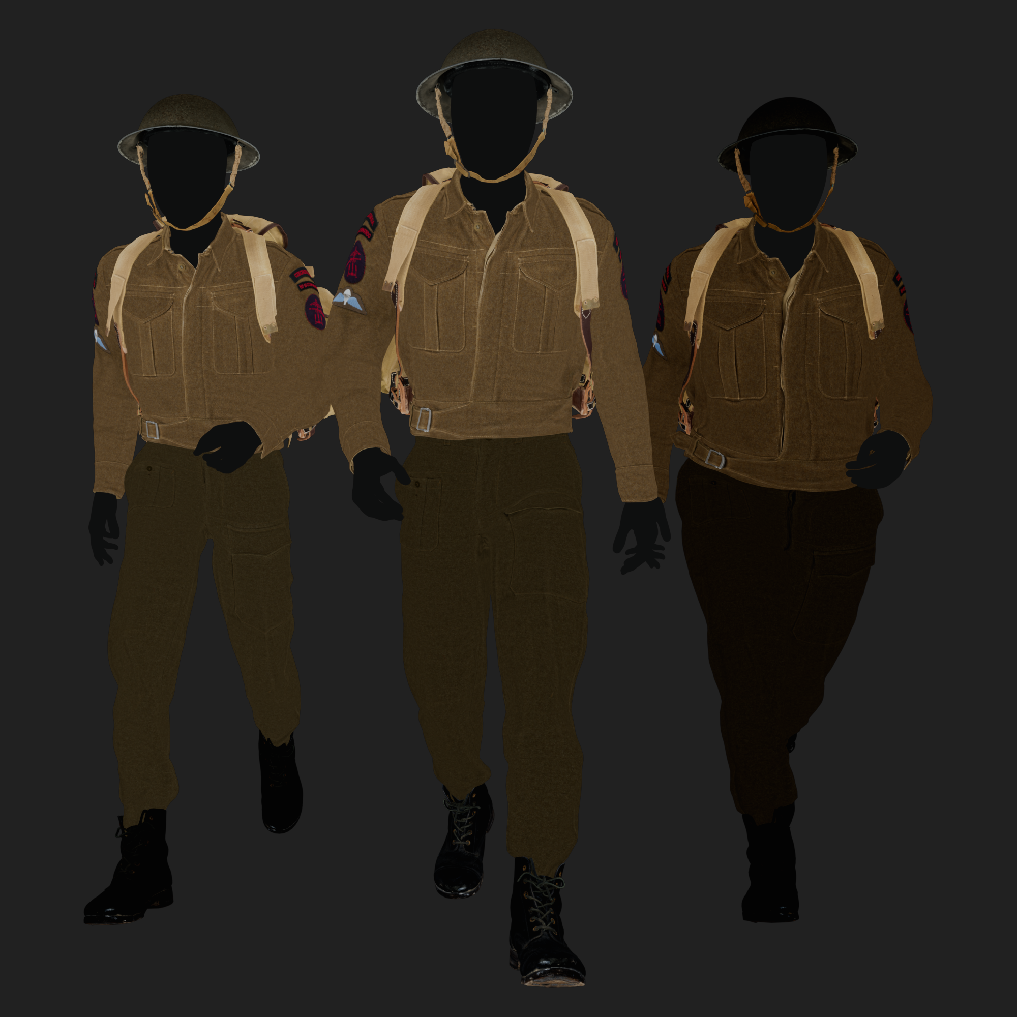 3D Battledress P37 with Commando Bergen