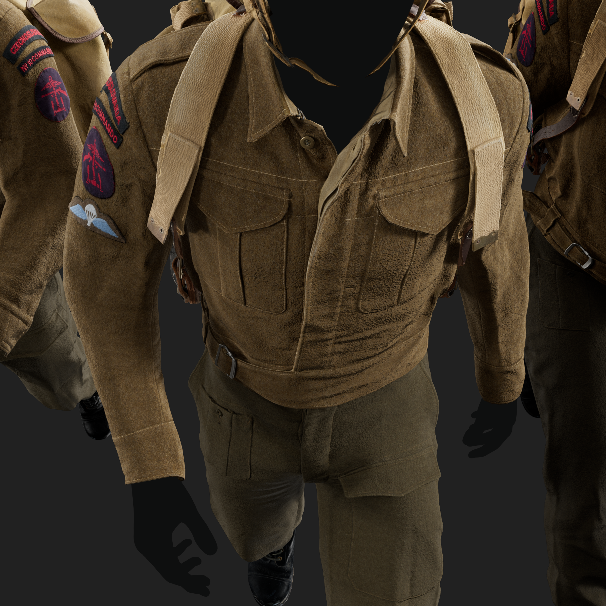 3D Battledress P37 with Commando Bergen
