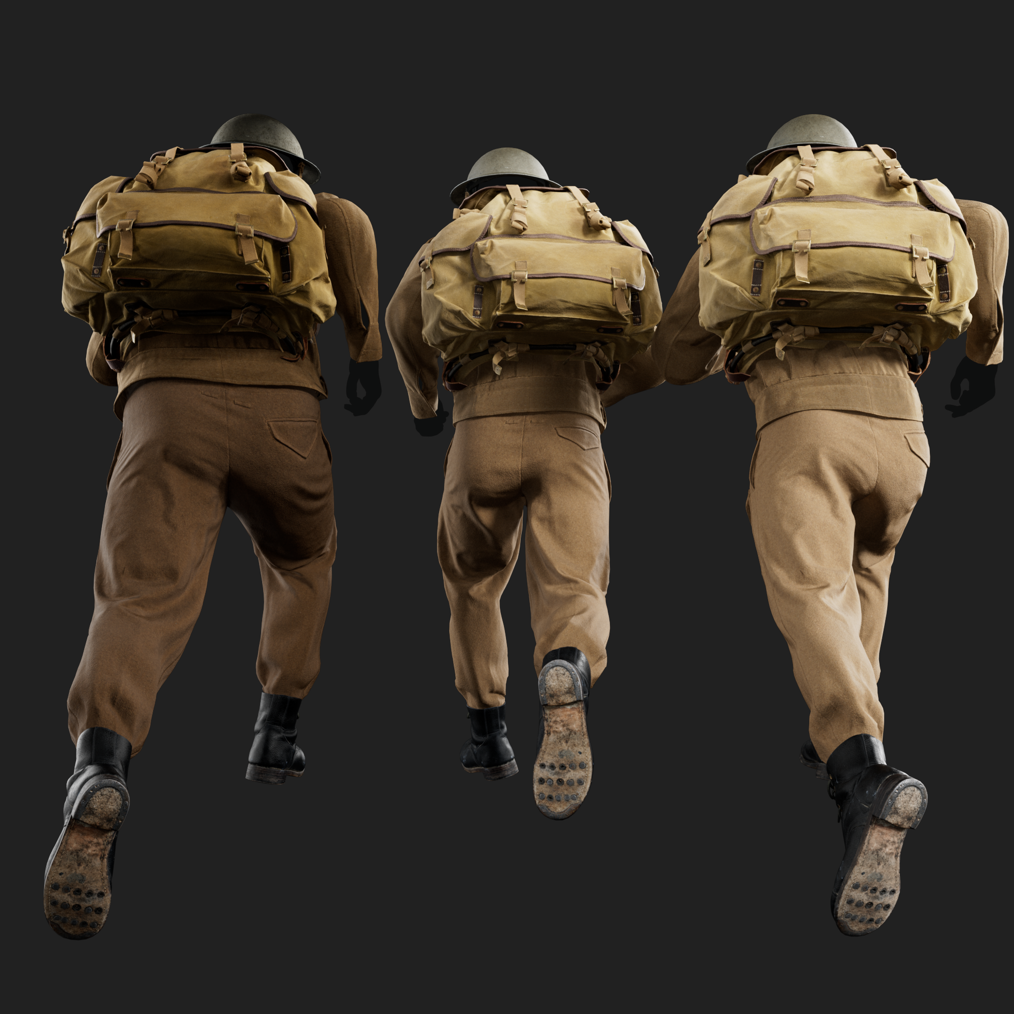 3D set of British Battledress P37