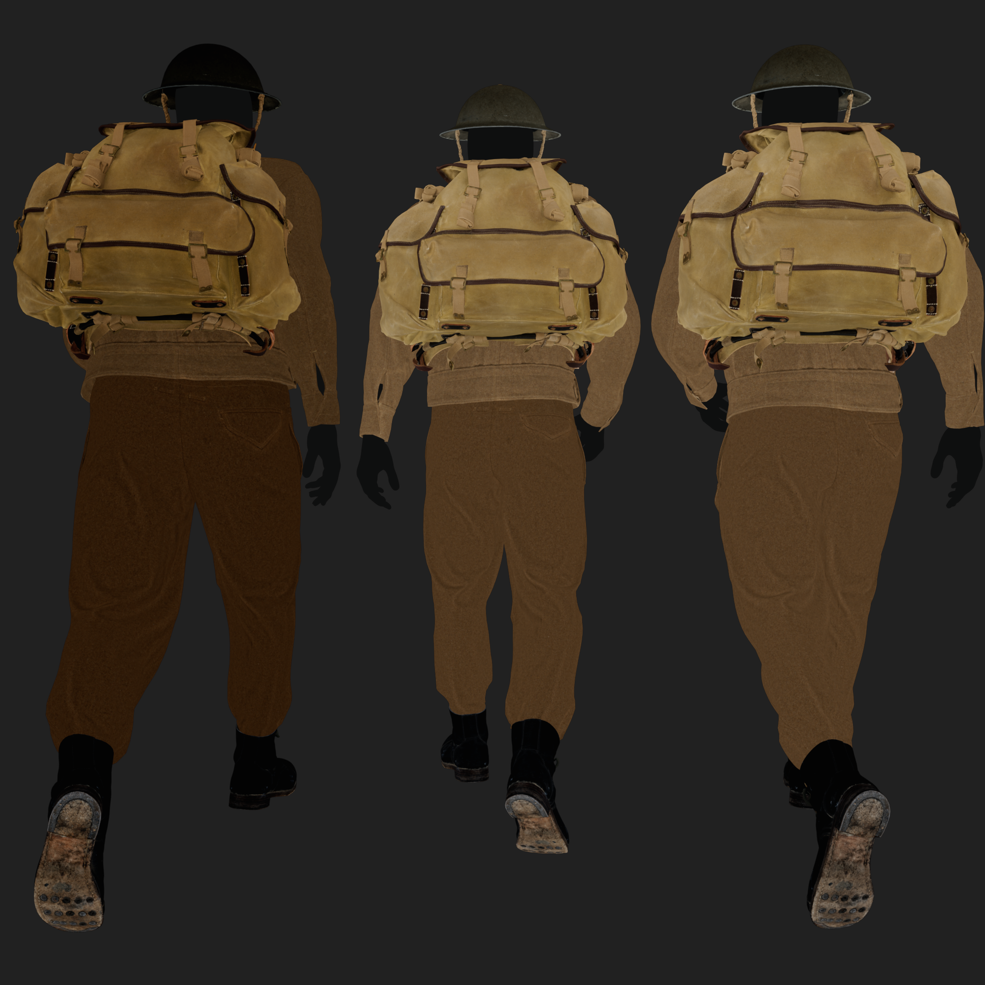3D set of British Battledress P37
