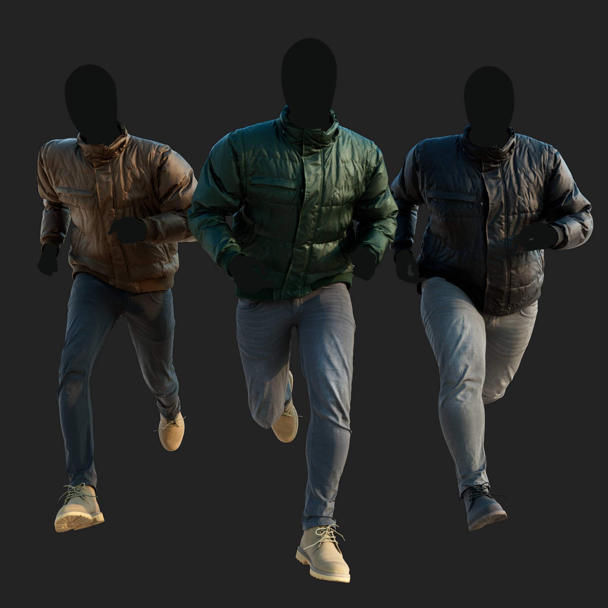 3D Clothing set of Men&