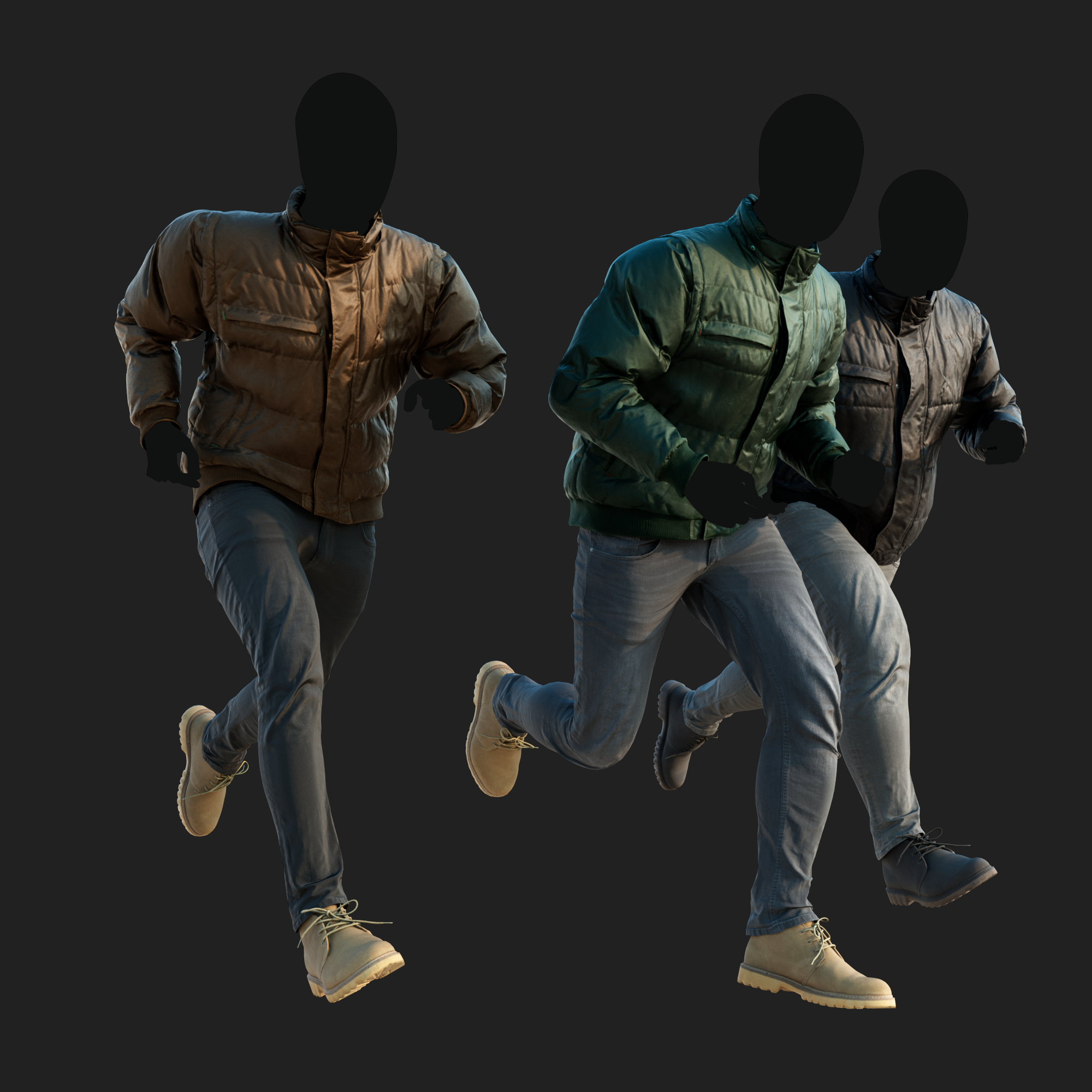 3D Clothing set of Men&