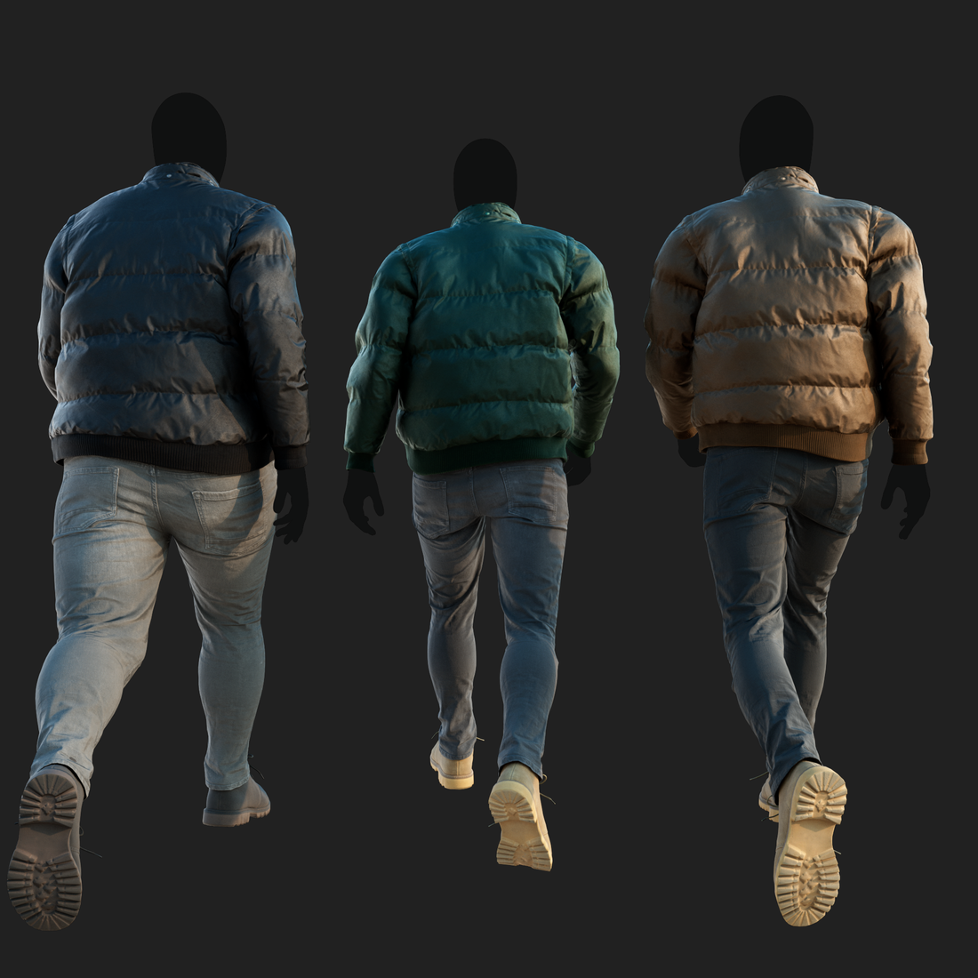 3D Clothing set of Men&