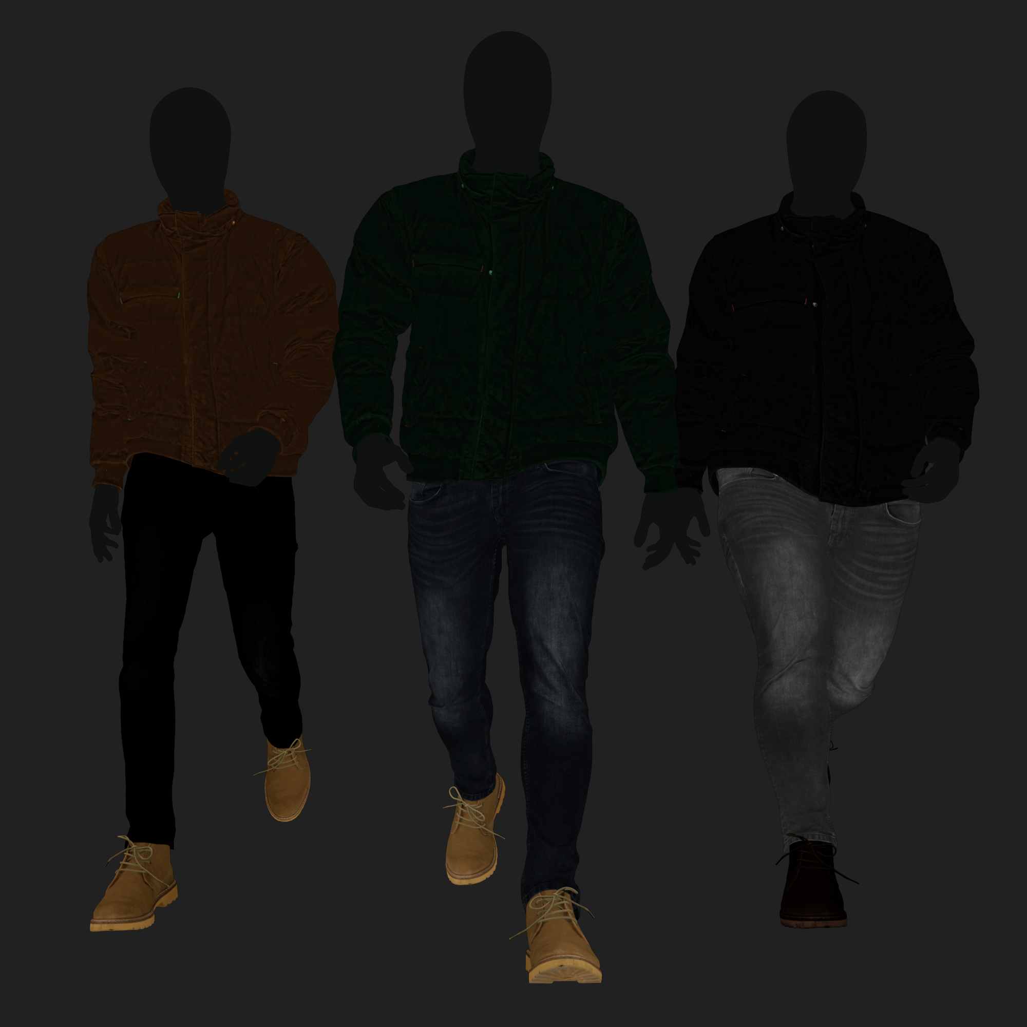 3D Clothing set of Men&