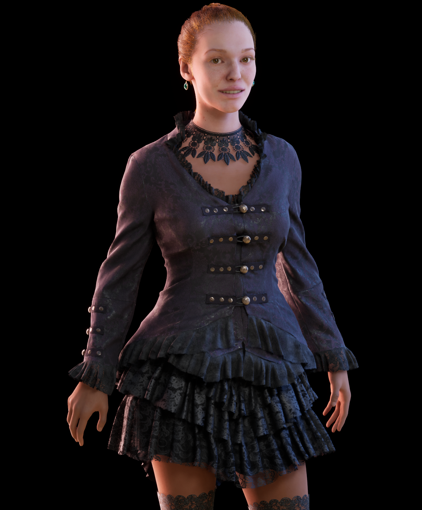 Female Metahuman Character Steampank Clothing set