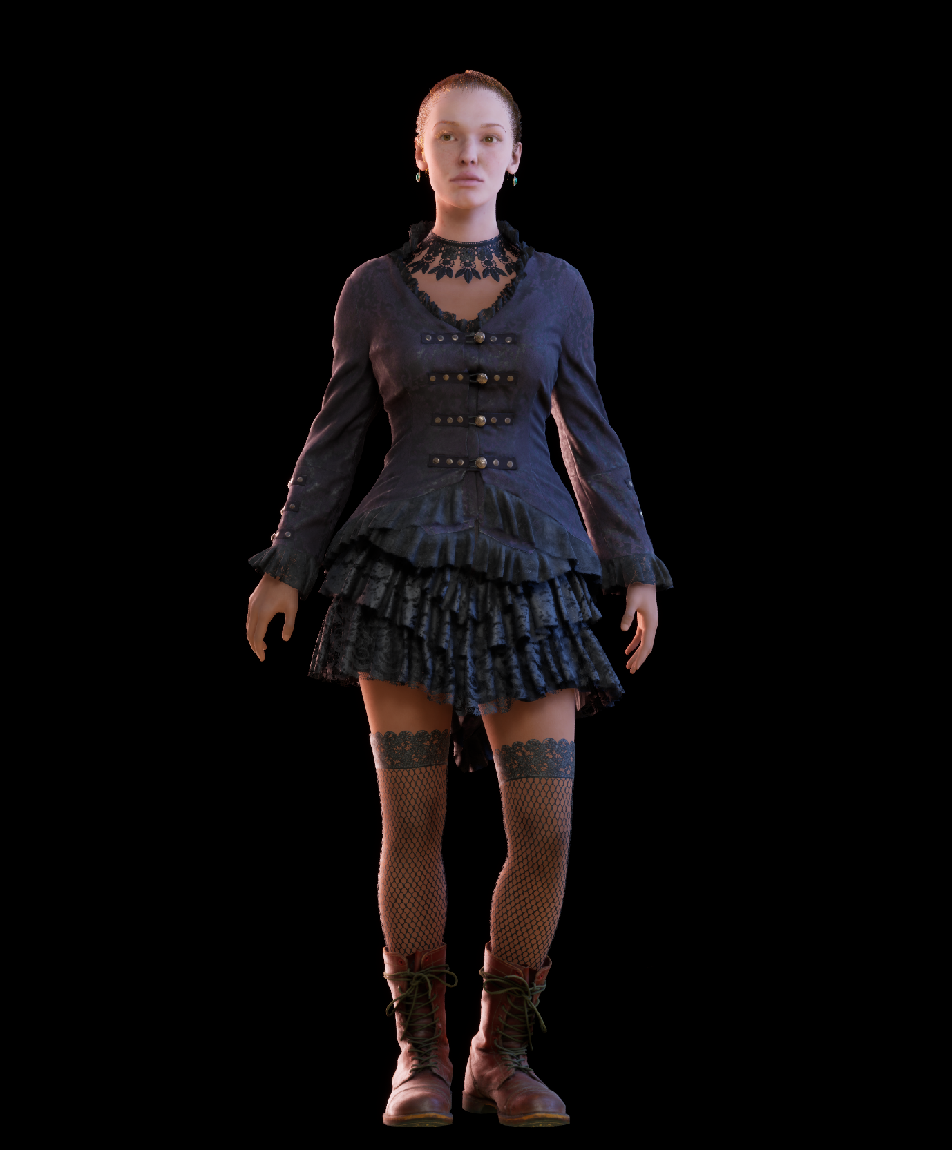 Female Metahuman Character Steampank Clothing set