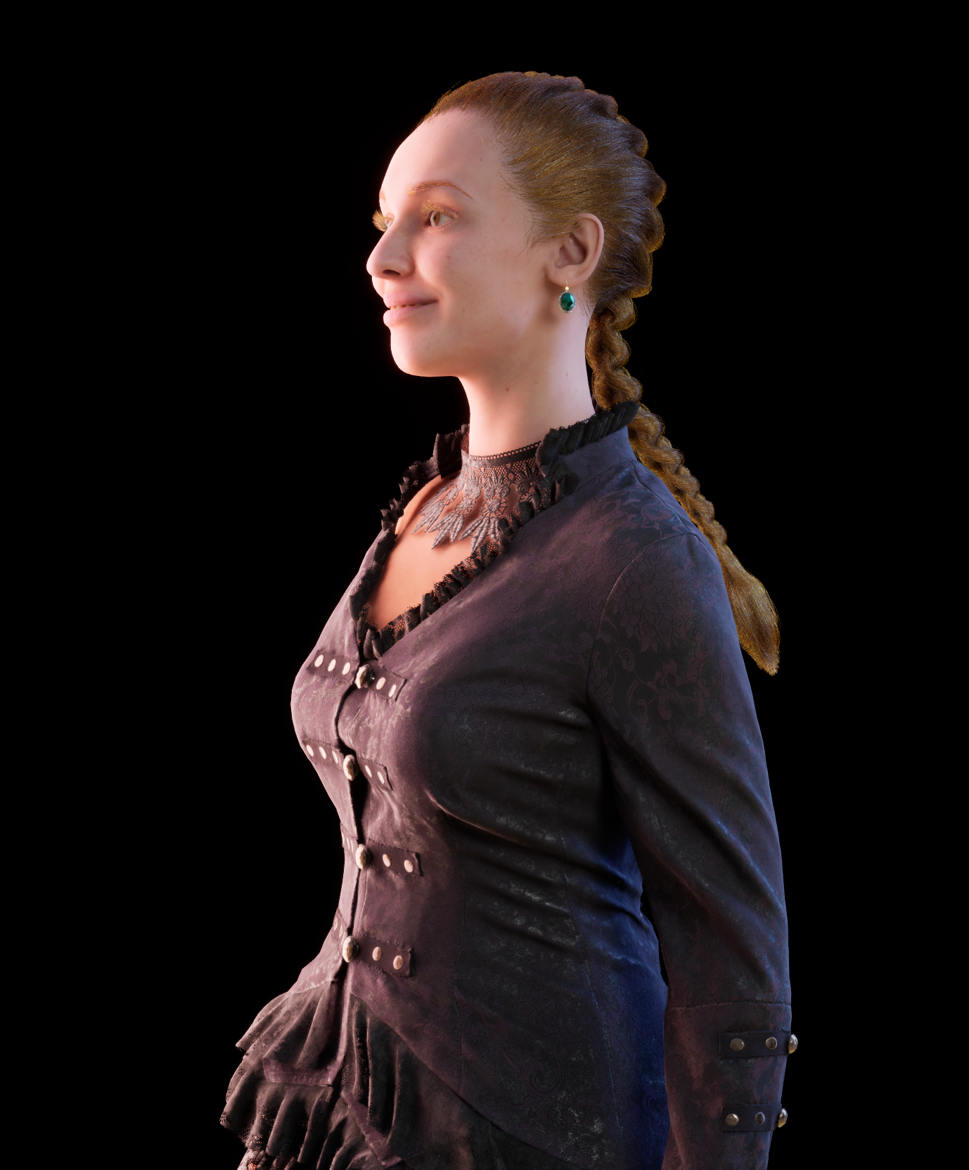 Female Metahuman Character Steampank Clothing set