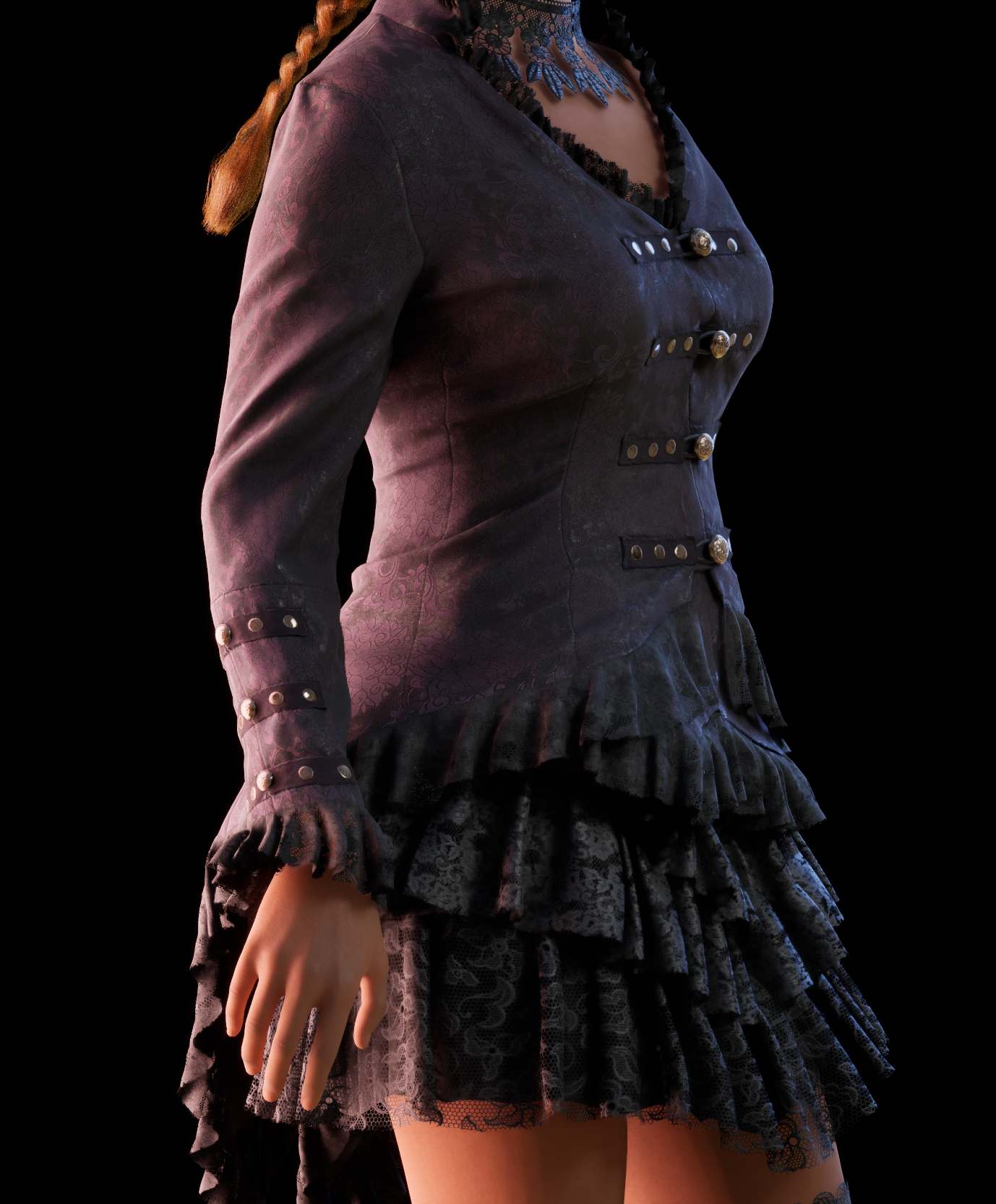 Female Metahuman Character Steampank Clothing set