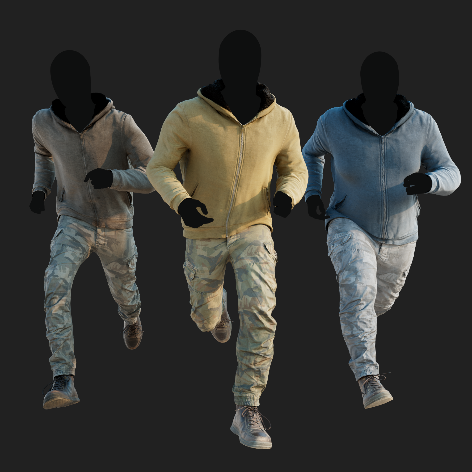 3D Clothing set of Men&