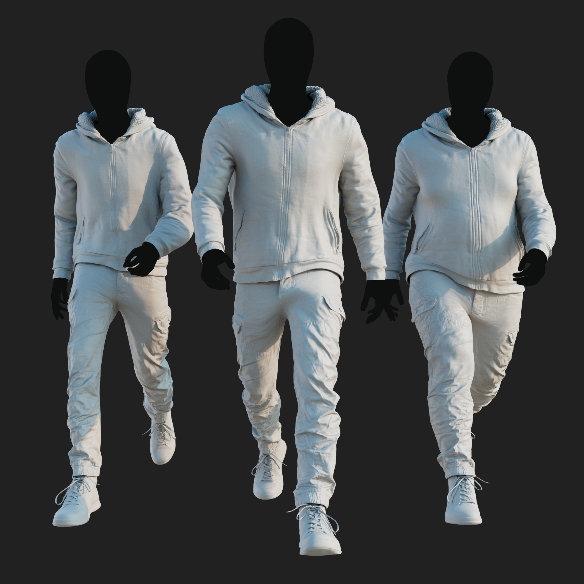 3D Clothing set of Men&