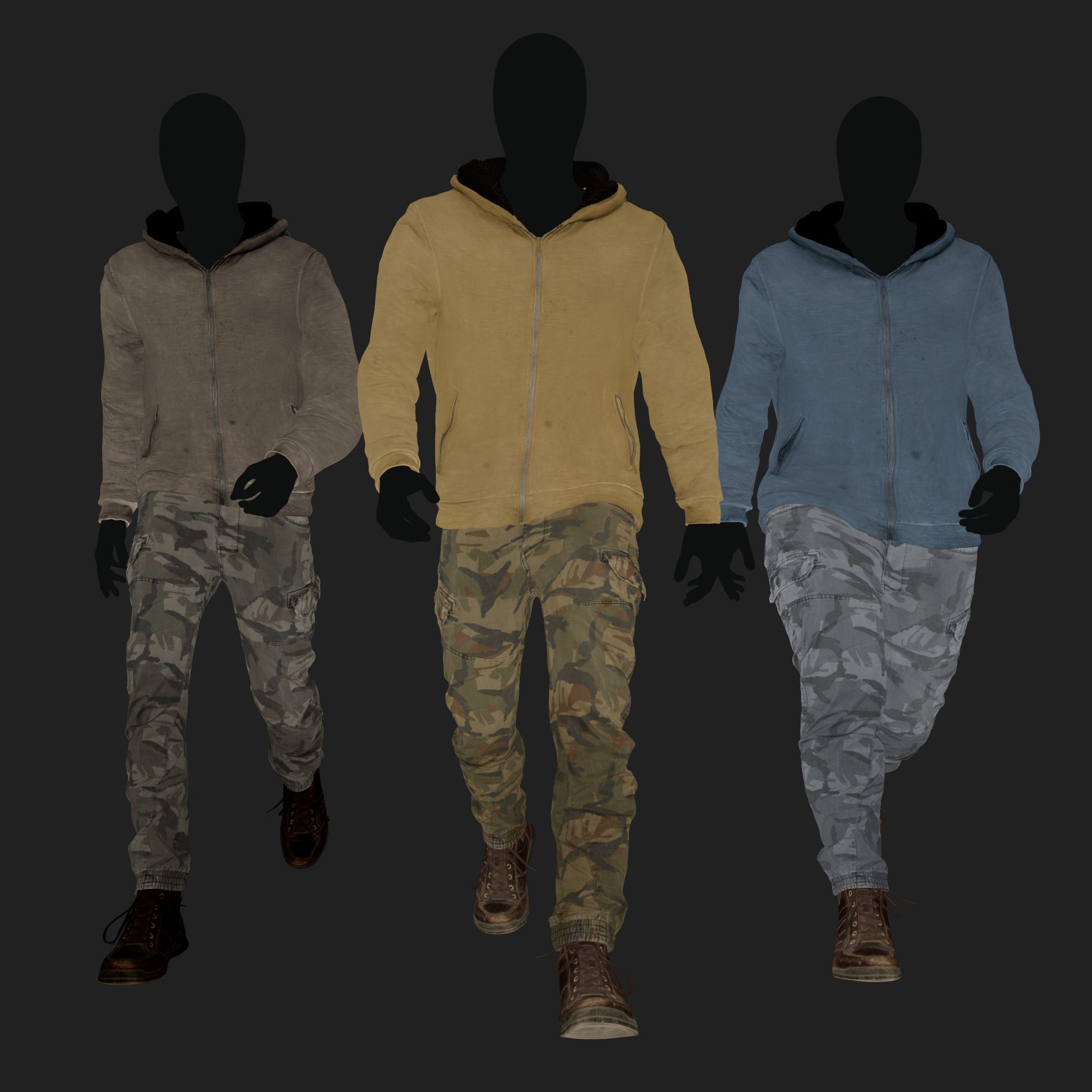 3D Clothing set of Men&