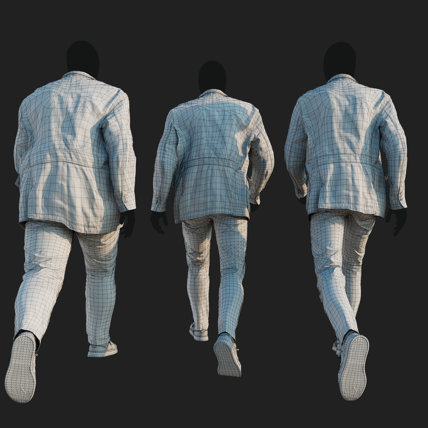 3D Clothing set of Men&