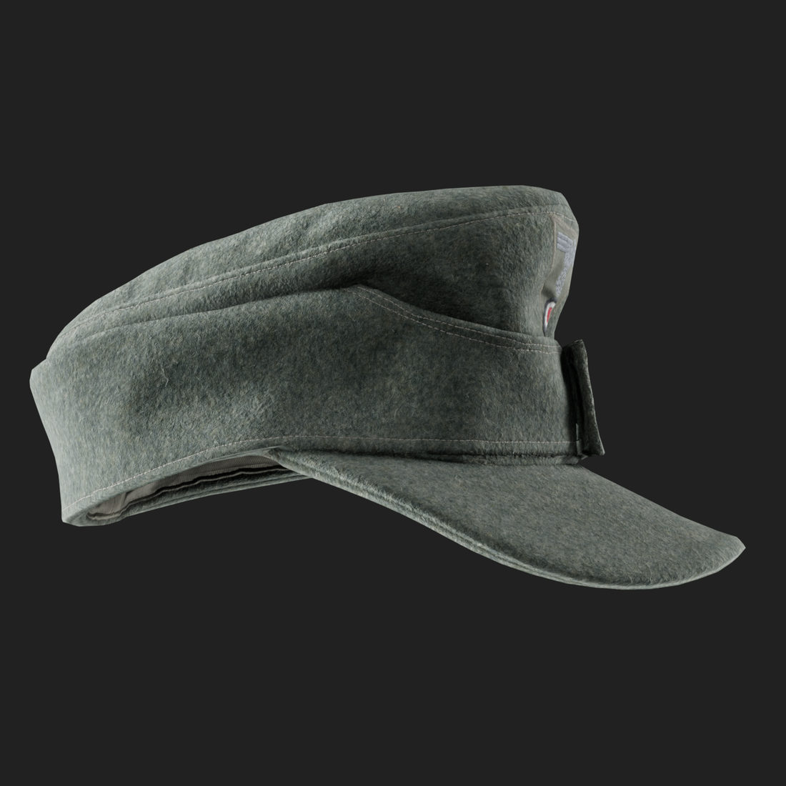 3D German M43 Visor Feldgrau Cap