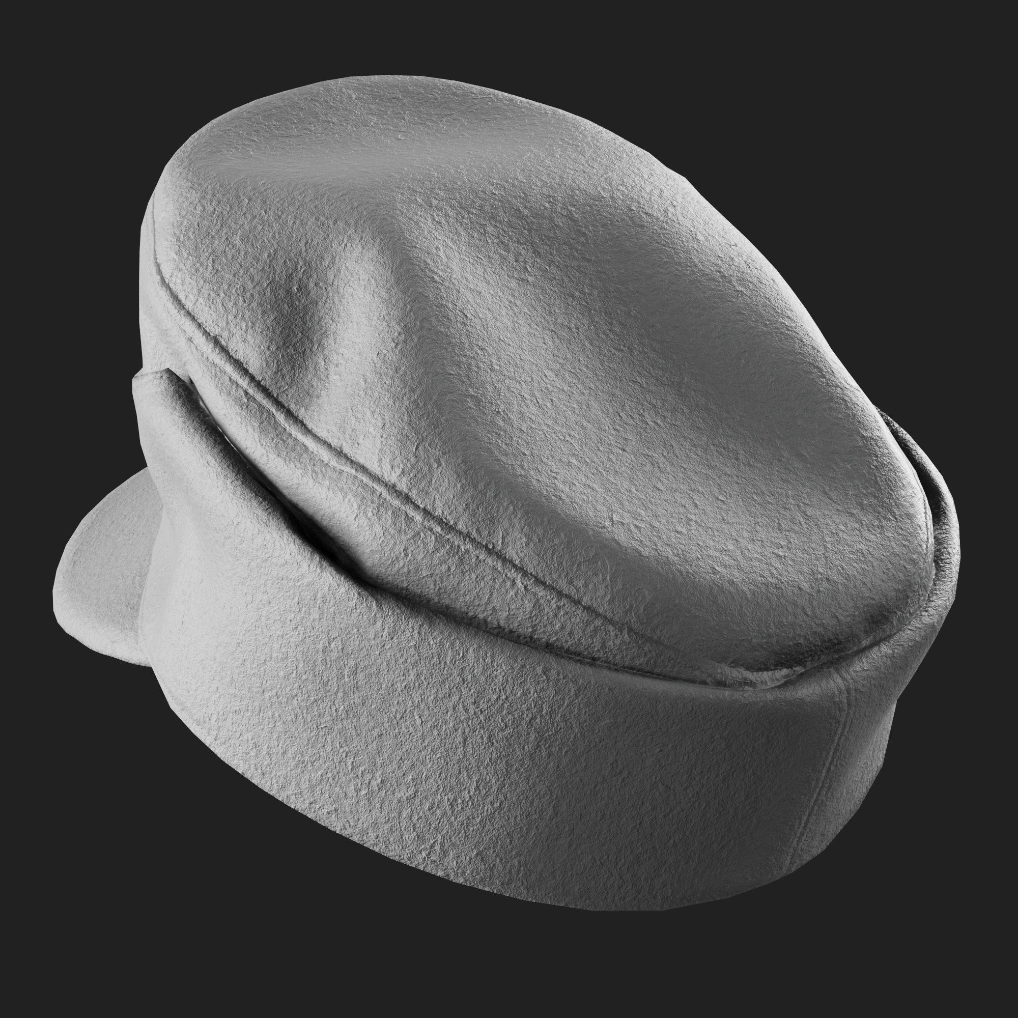 3D German M43 Visor Feldgrau Cap