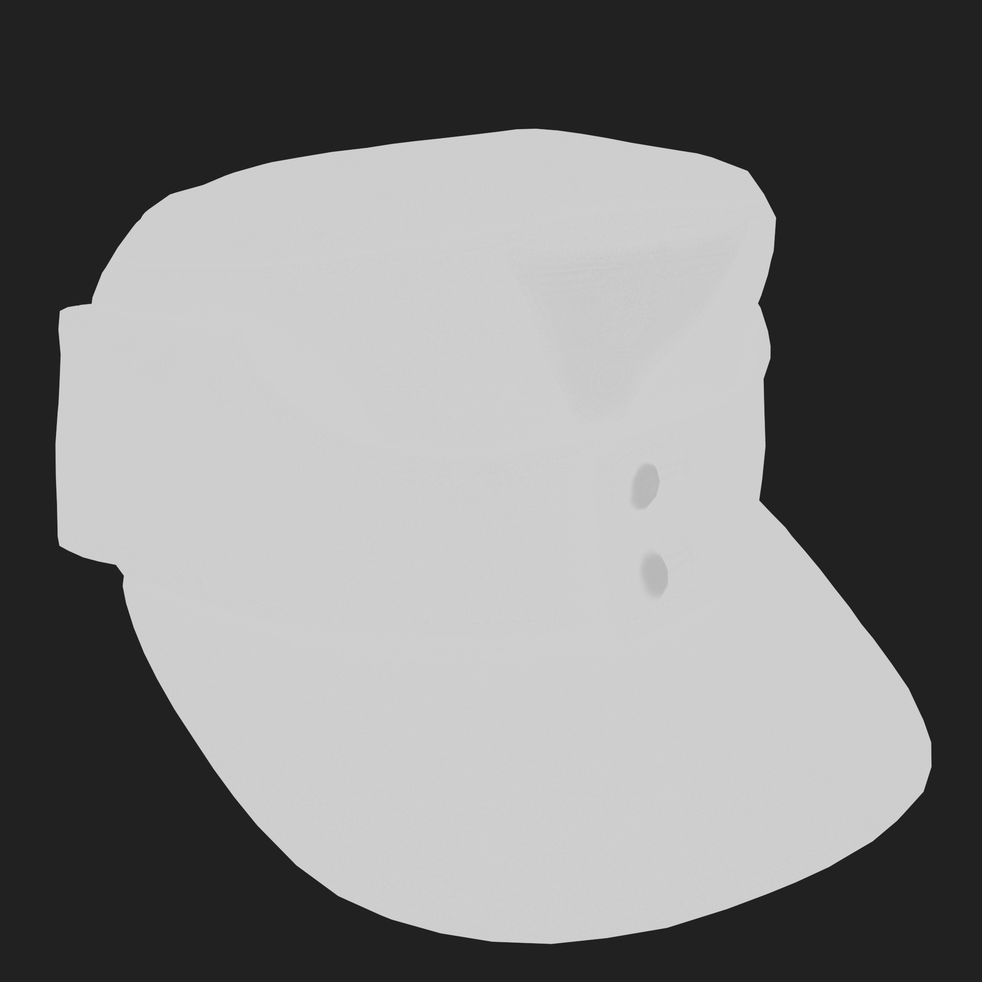3D German M43 Visor Feldgrau Cap