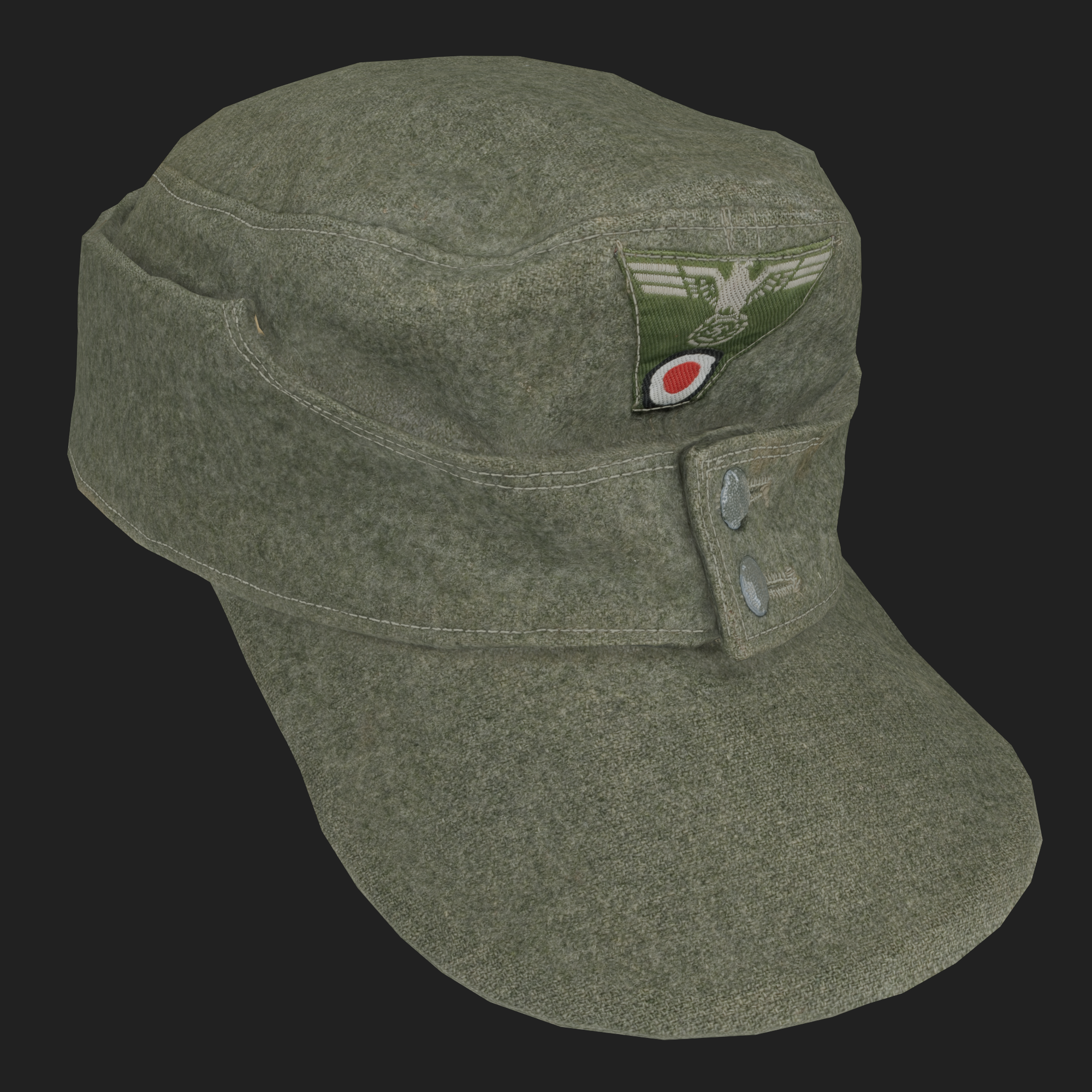 3D German M43 Visor Cap