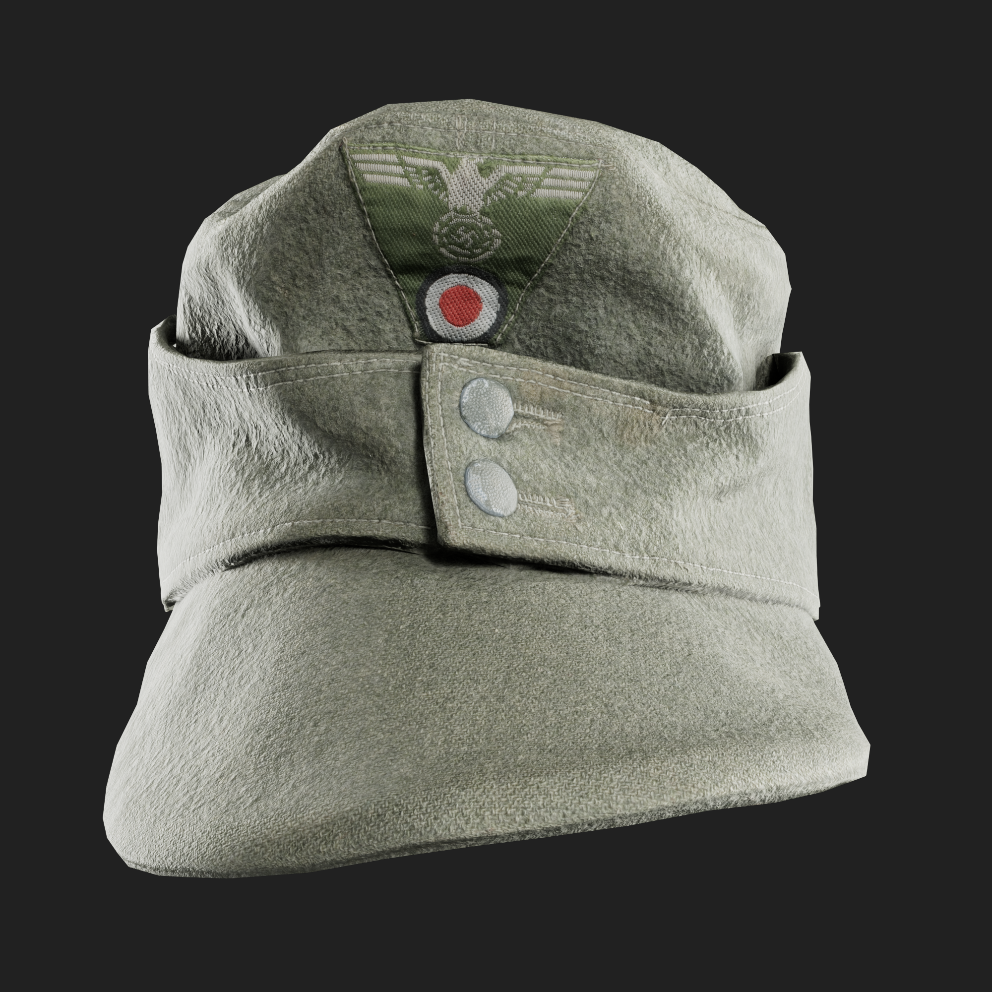3D German M43 Visor Cap
