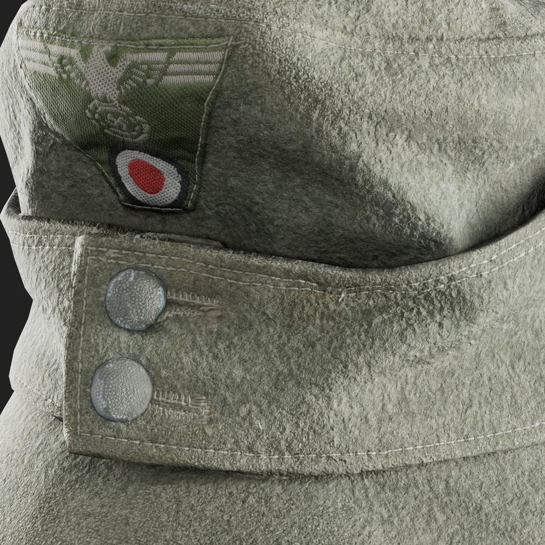 3D German M43 Visor Cap