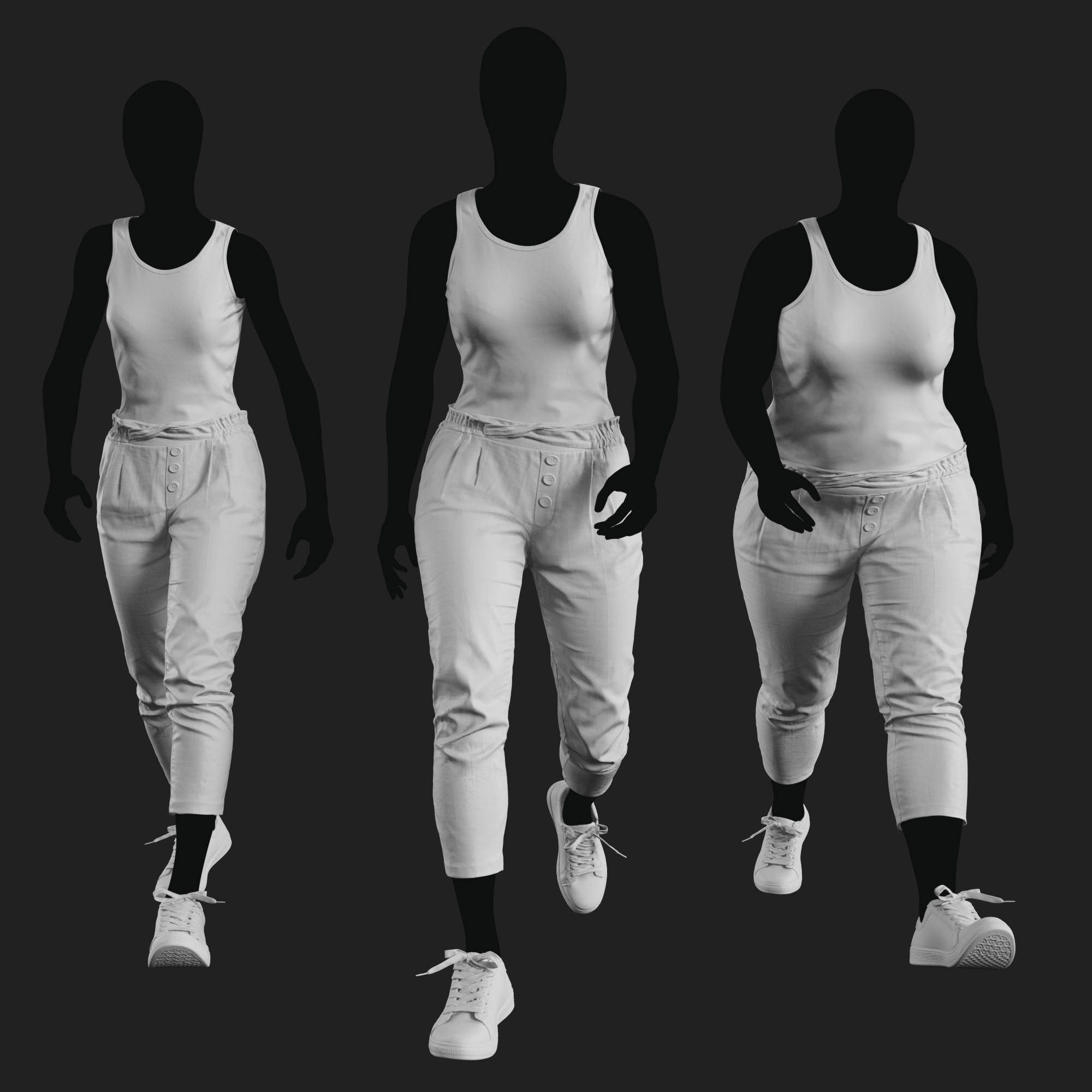 3D Model Apparel: Tank Top & Trousers