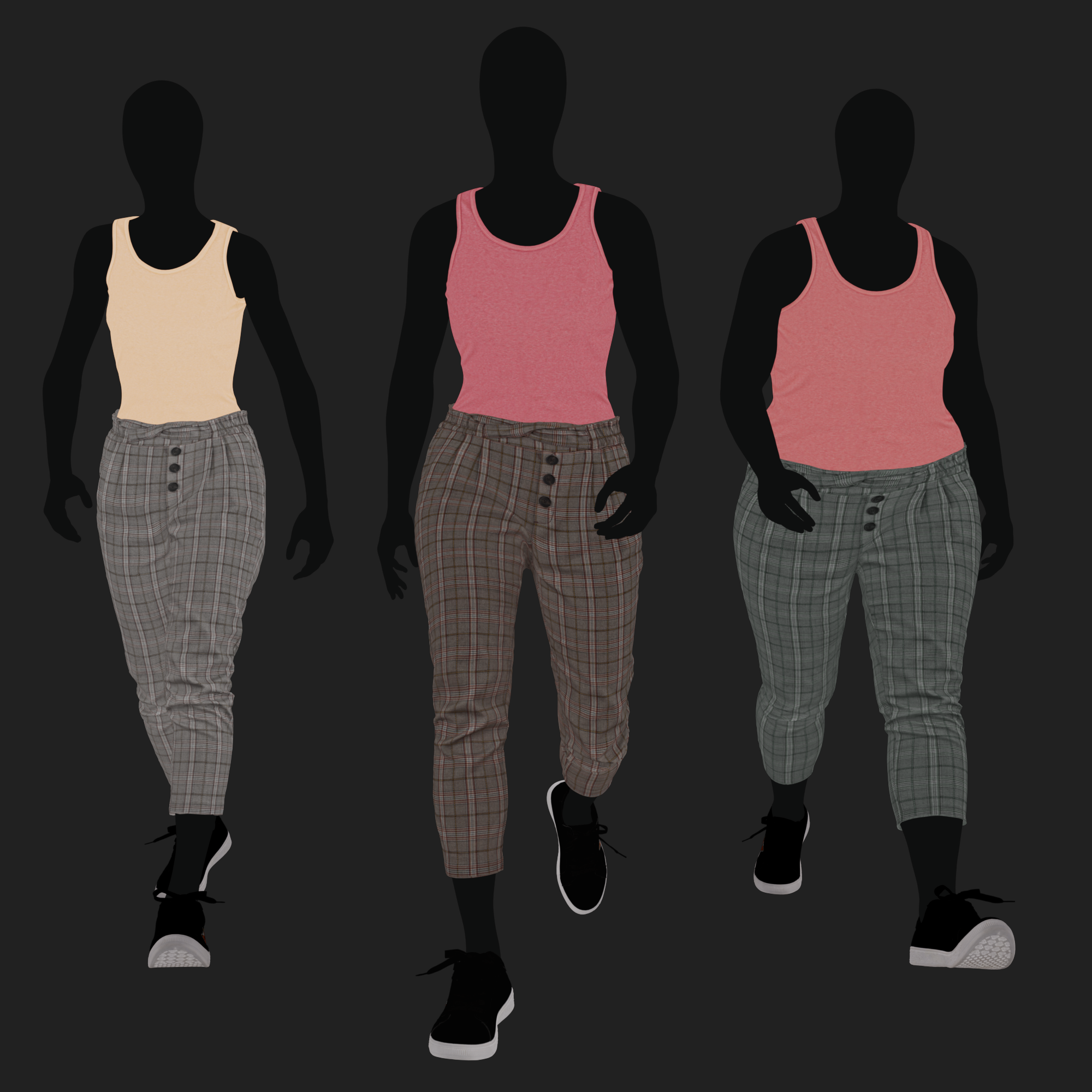 3D Model Apparel: Tank Top & Trousers