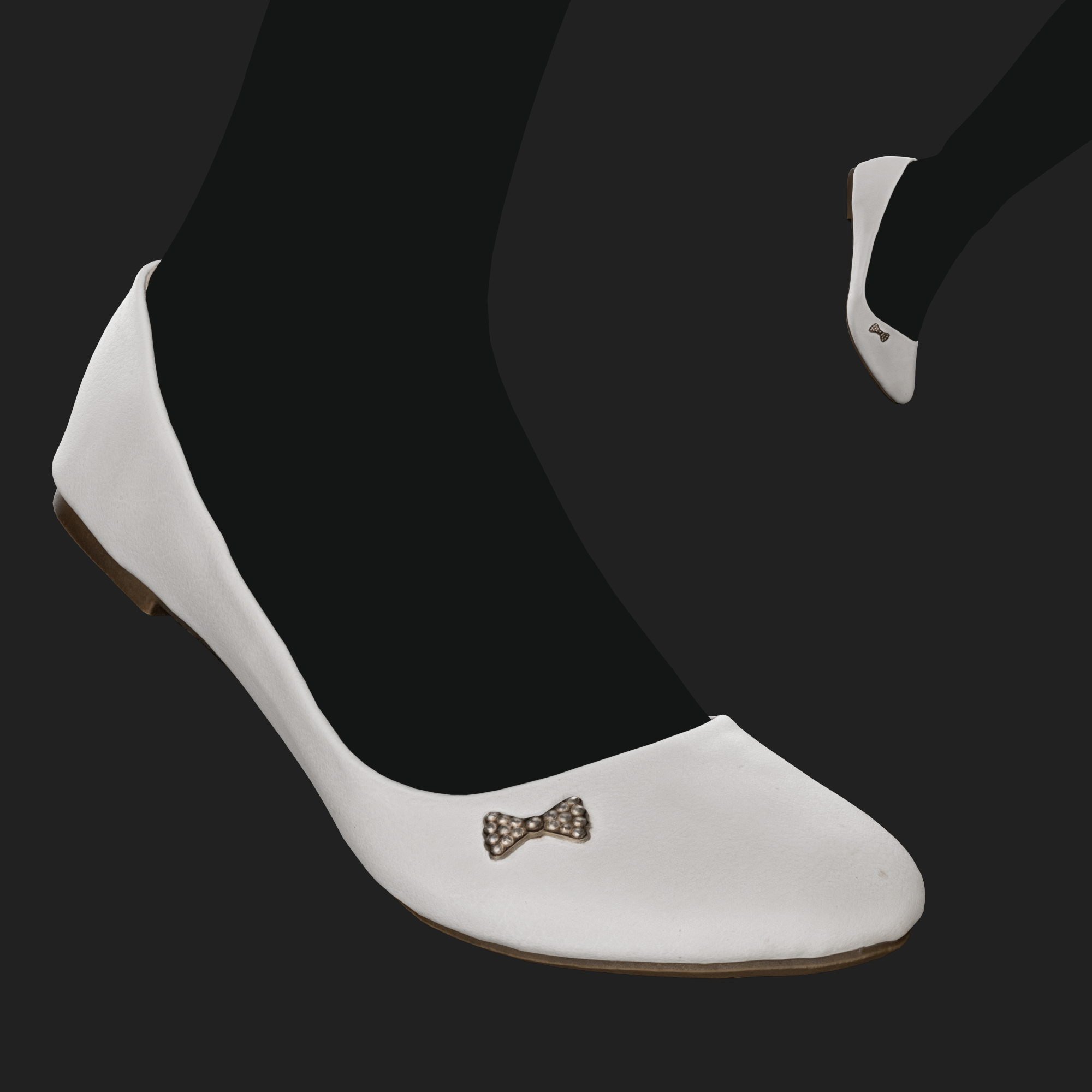 3D Model Criss-Cross Top and Skirt footwear